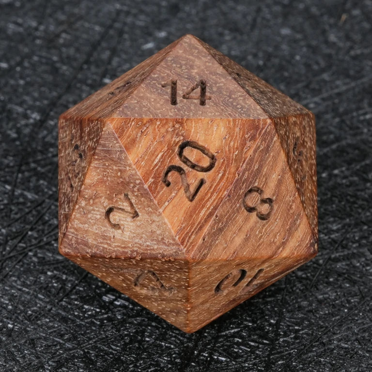 African Teak D&D Polyhedral Dice Set