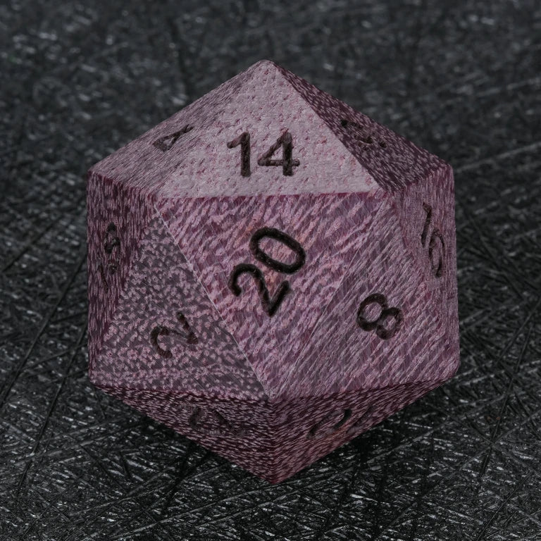 Violet Wood DND Polyhedral Dice Set