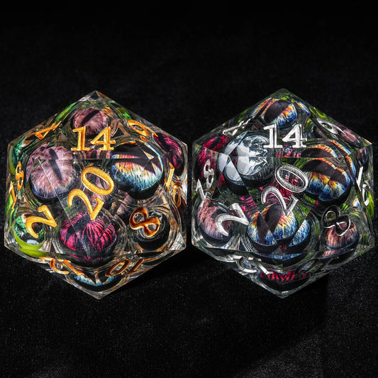 Eye of Odin 50mm Liquid Core Resin D20 Dice | Bear Dice