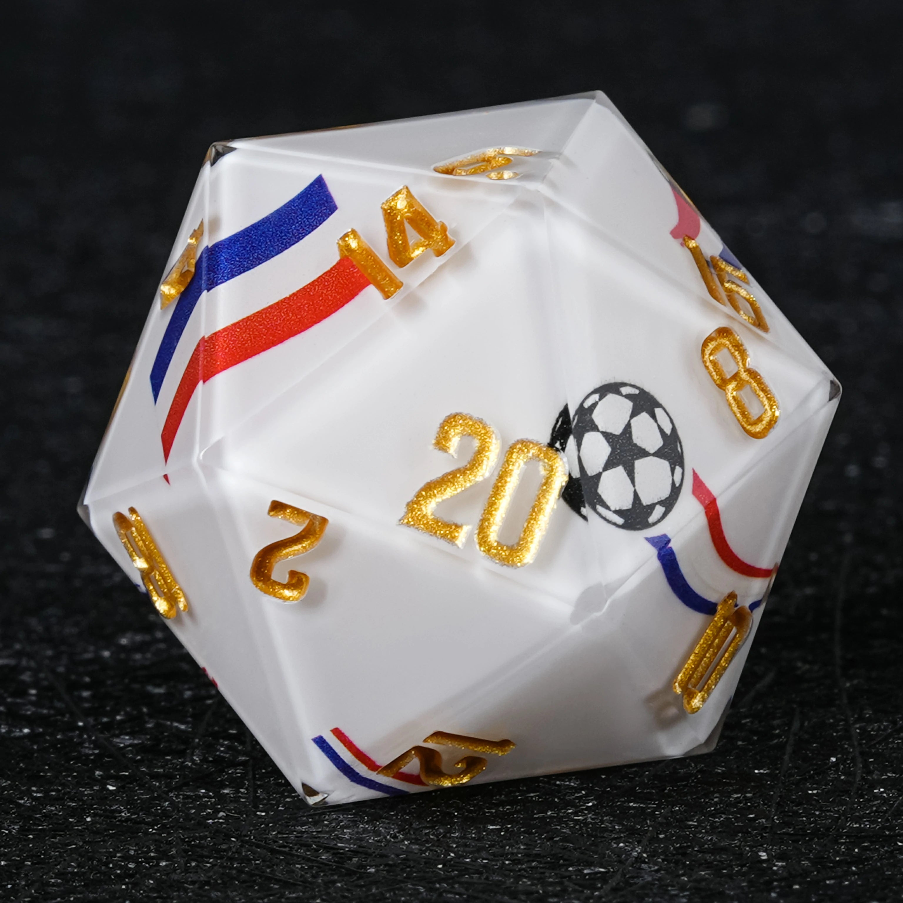 Netherlands Football DND Dice Set – World Cup Kickstarter Resin Dice