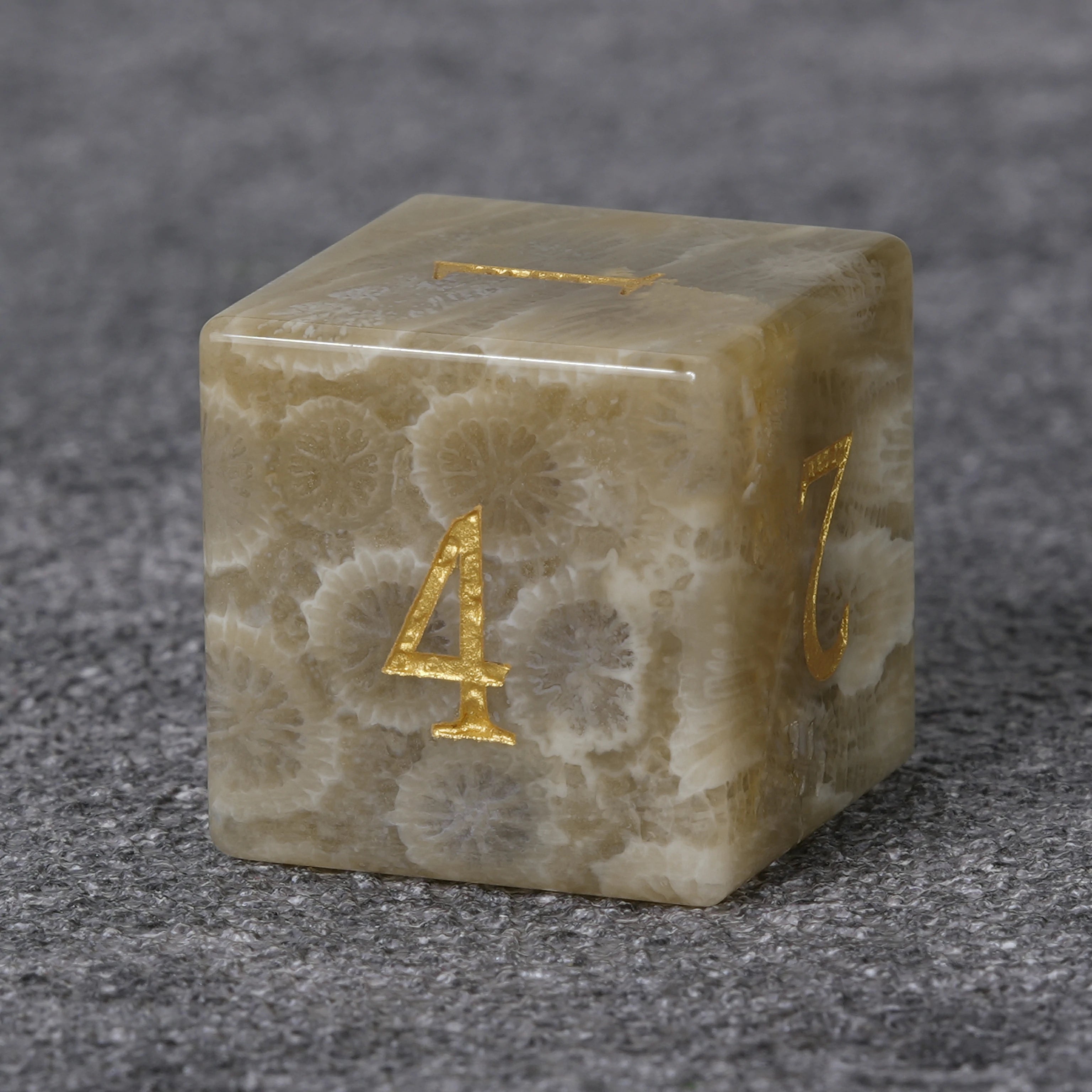 Chrysanthemum Stone DND Gemstone Dice Set