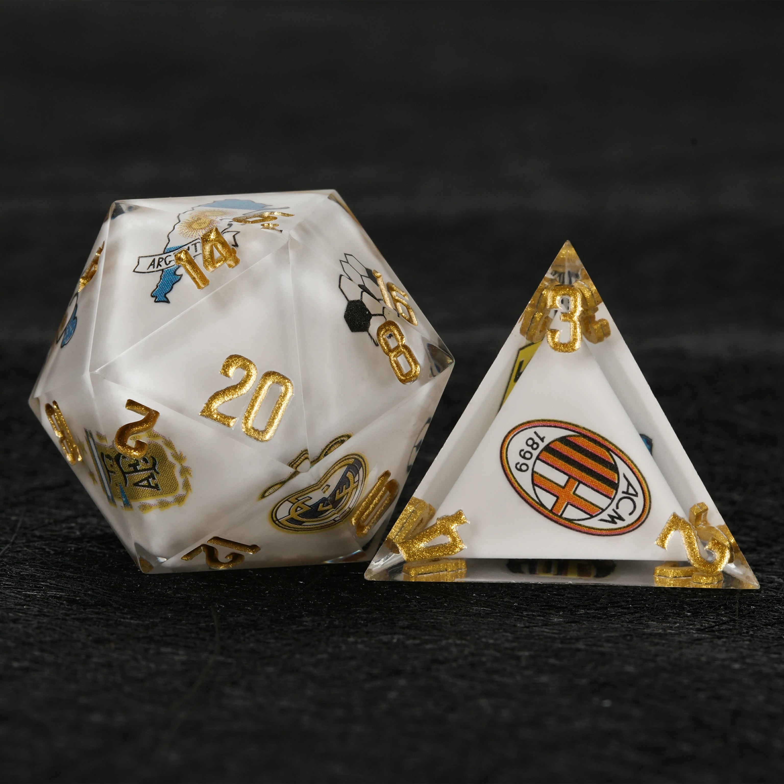 Argentina Soccer DND Dice Set | World Cup Kickstarter Resin Dice