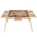 27-inch Tall Wooden Folding Game Table with Puzzle Sandbox