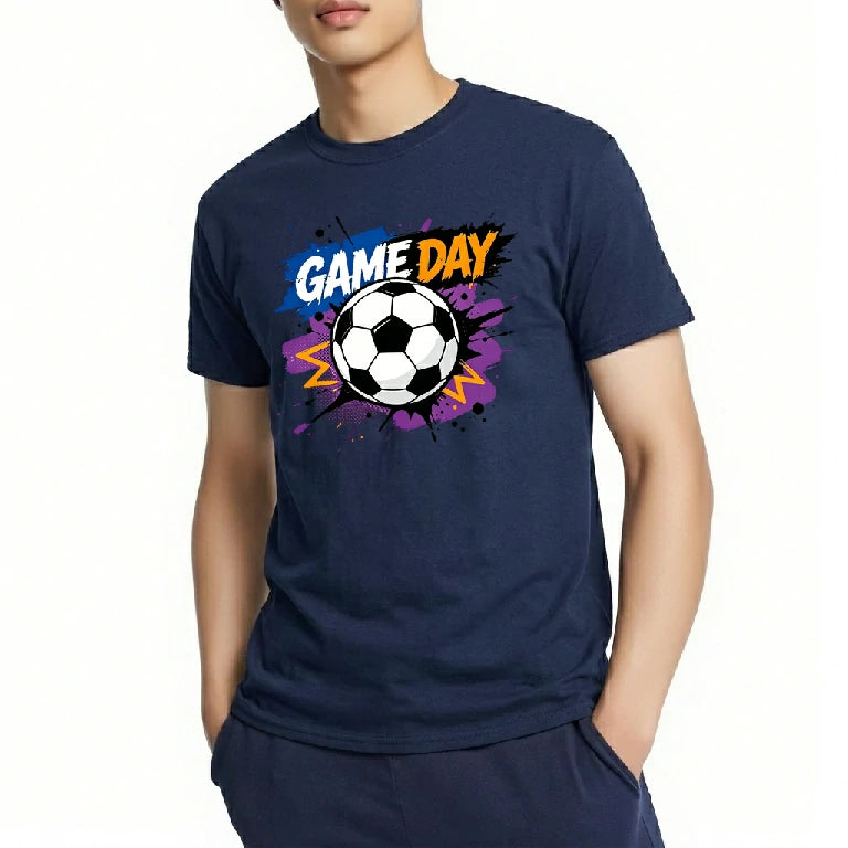 World Cup Football Printed Cotton Short-Sleeve T-Shirt