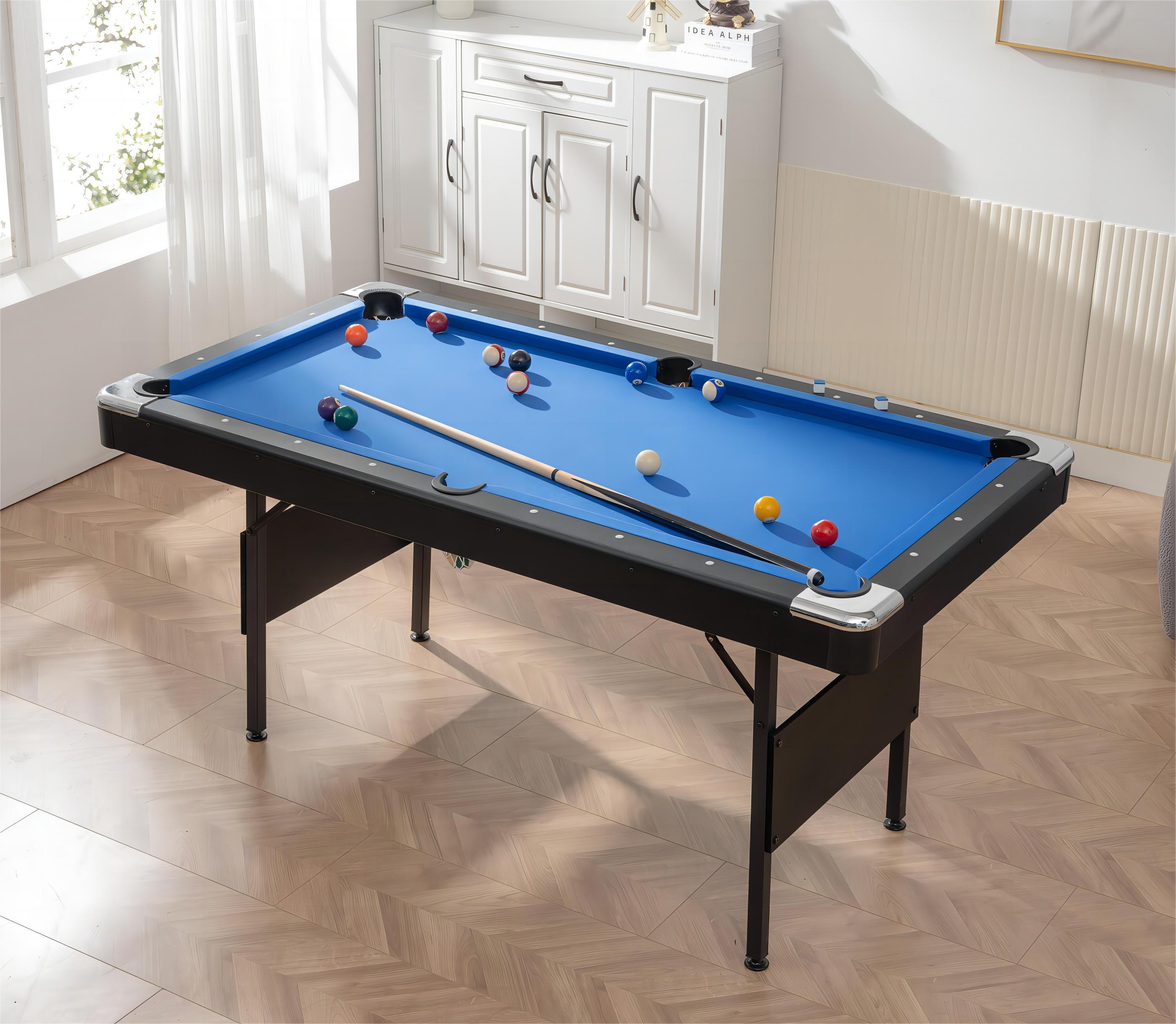 3-in-1 Multifunctional Foldable Game Table – Billiard Mode Side View with Folding Legs | Bear Dice