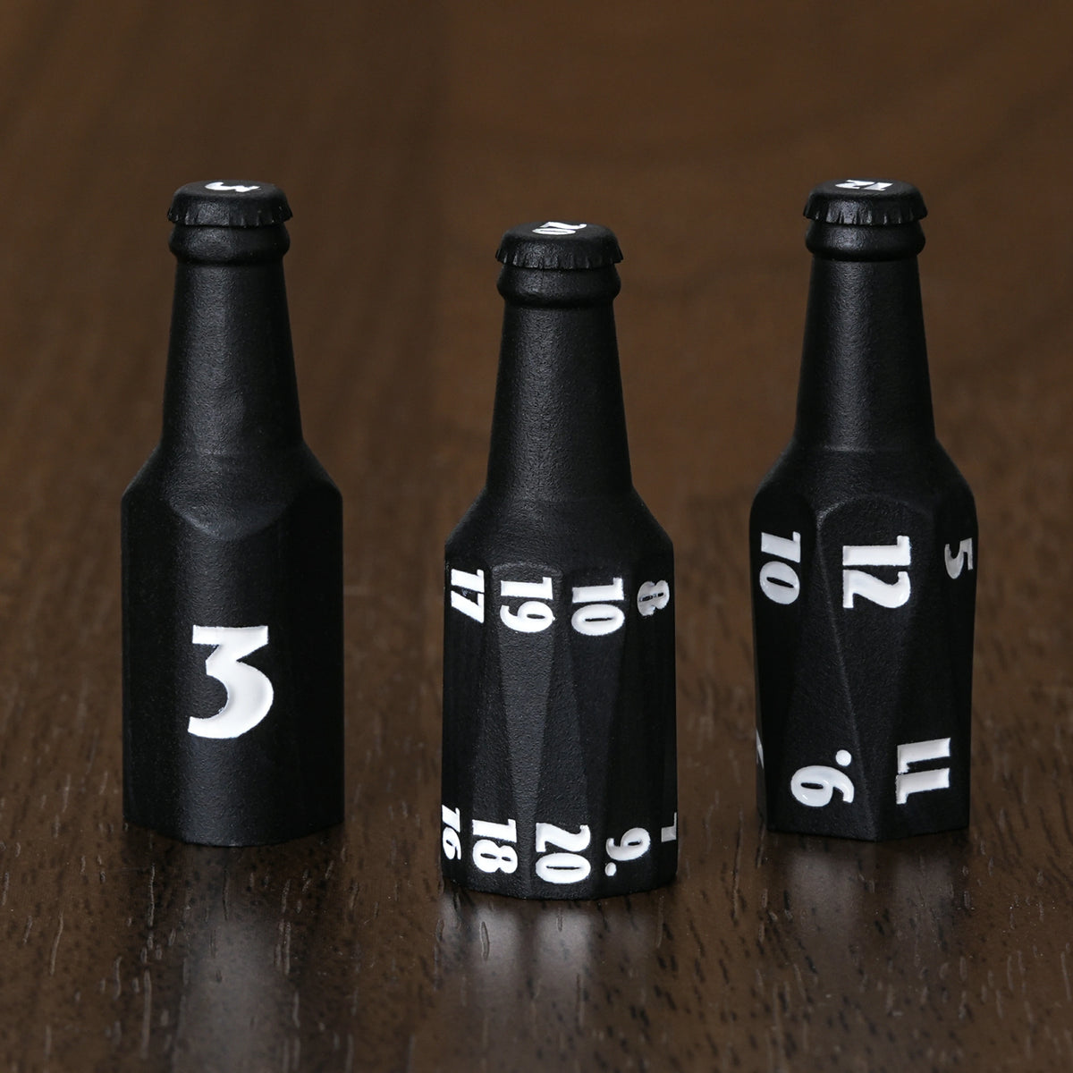 Kickstarter Dice - Unique Spray-Painted Metal Beer Bottle Dice Set