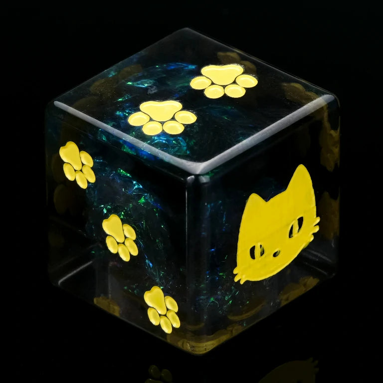 Kickstarter Dice — Mysterious Cat Resin Dice Set