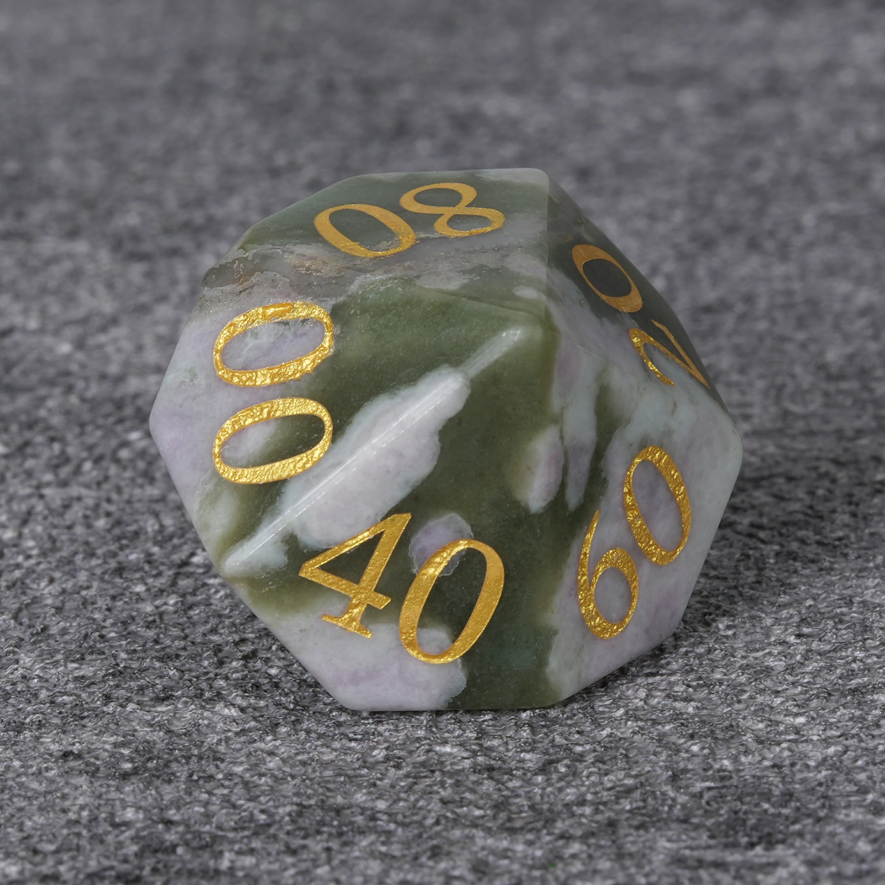 Blue-and-White Multi-Faceted DND Gemstone Dice Set