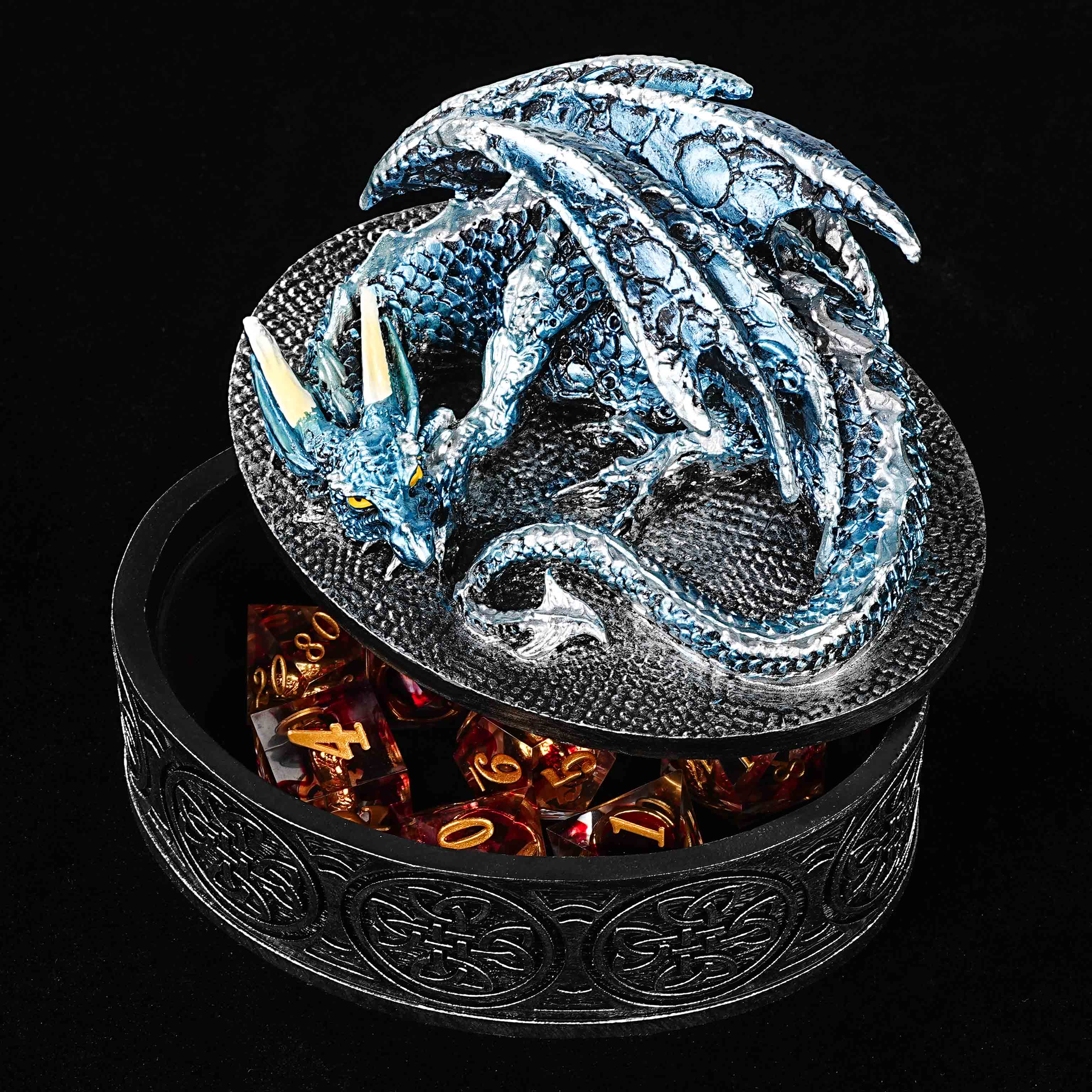 Mysterious Magic Theme Dragon Dice Storage Box