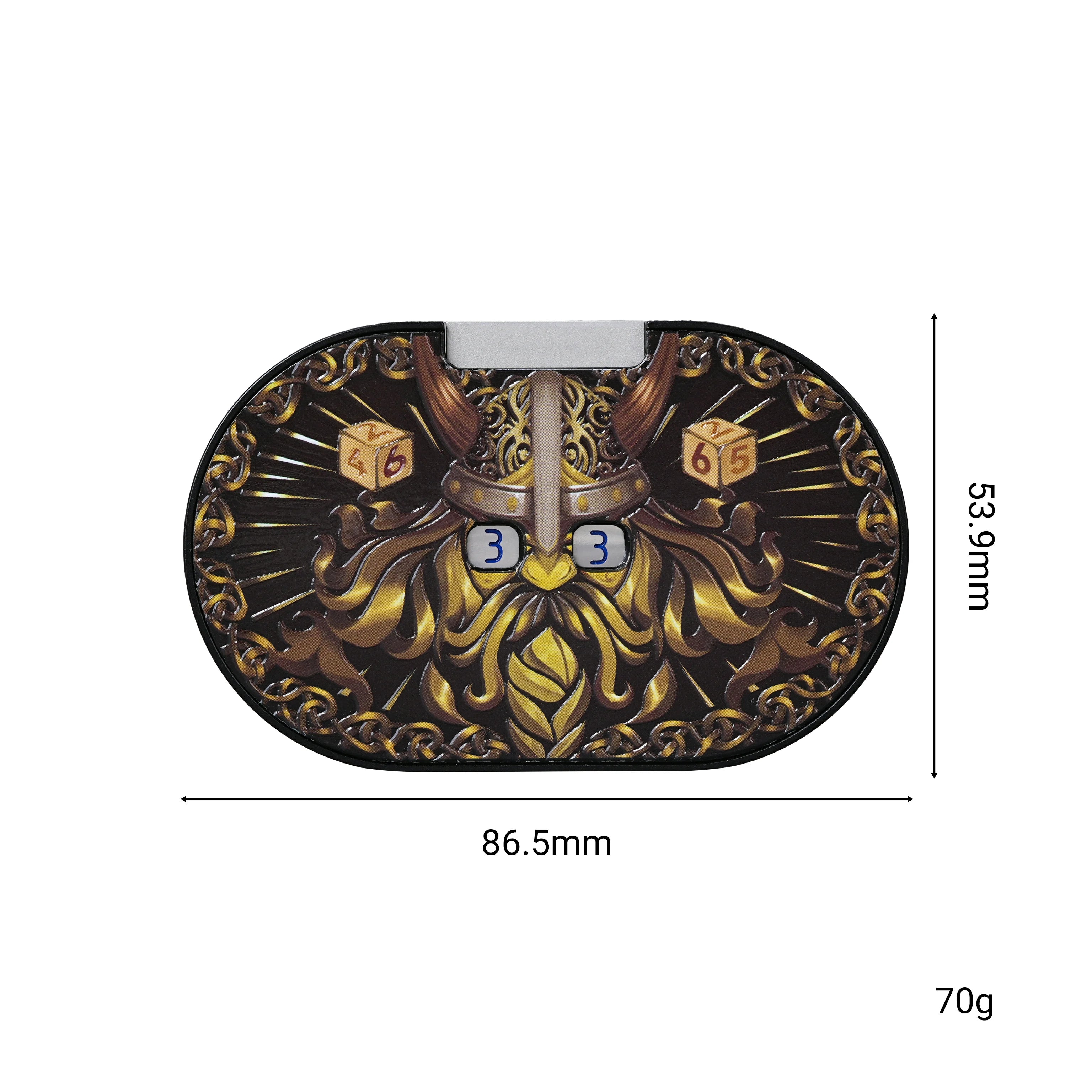 Dwarf Horned-Helmet Warrior Metal Spinner Dice | Premium RPG Dice for D&D