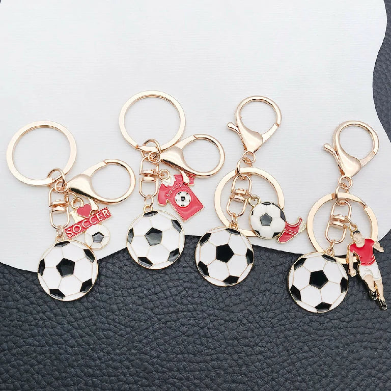 Miniature Soccer Ball Keychain Sports Enthusiast's Backpack Charm