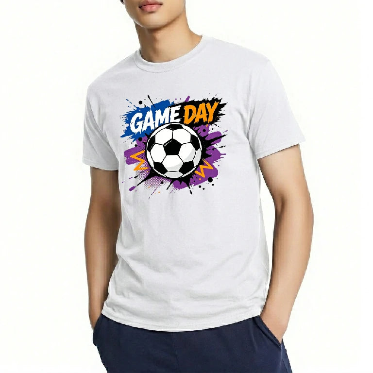 World Cup Football Printed Cotton Short-Sleeve T-Shirt