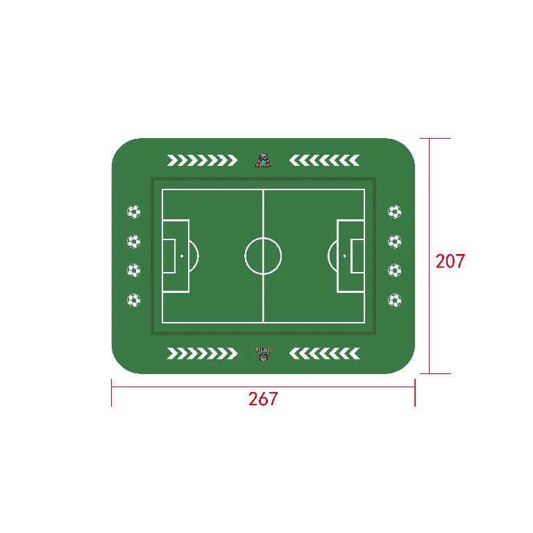 World Cup Soccer Green Turf DND Dice Tray