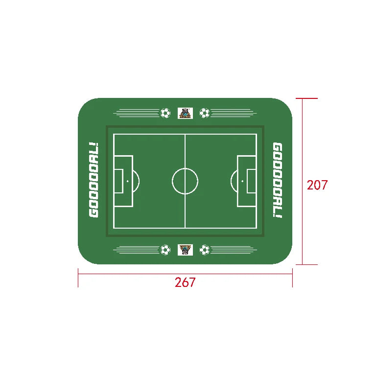 World Cup Soccer Turf-Themed D&D Dice Tray Printed with the "GO0000AL!"
