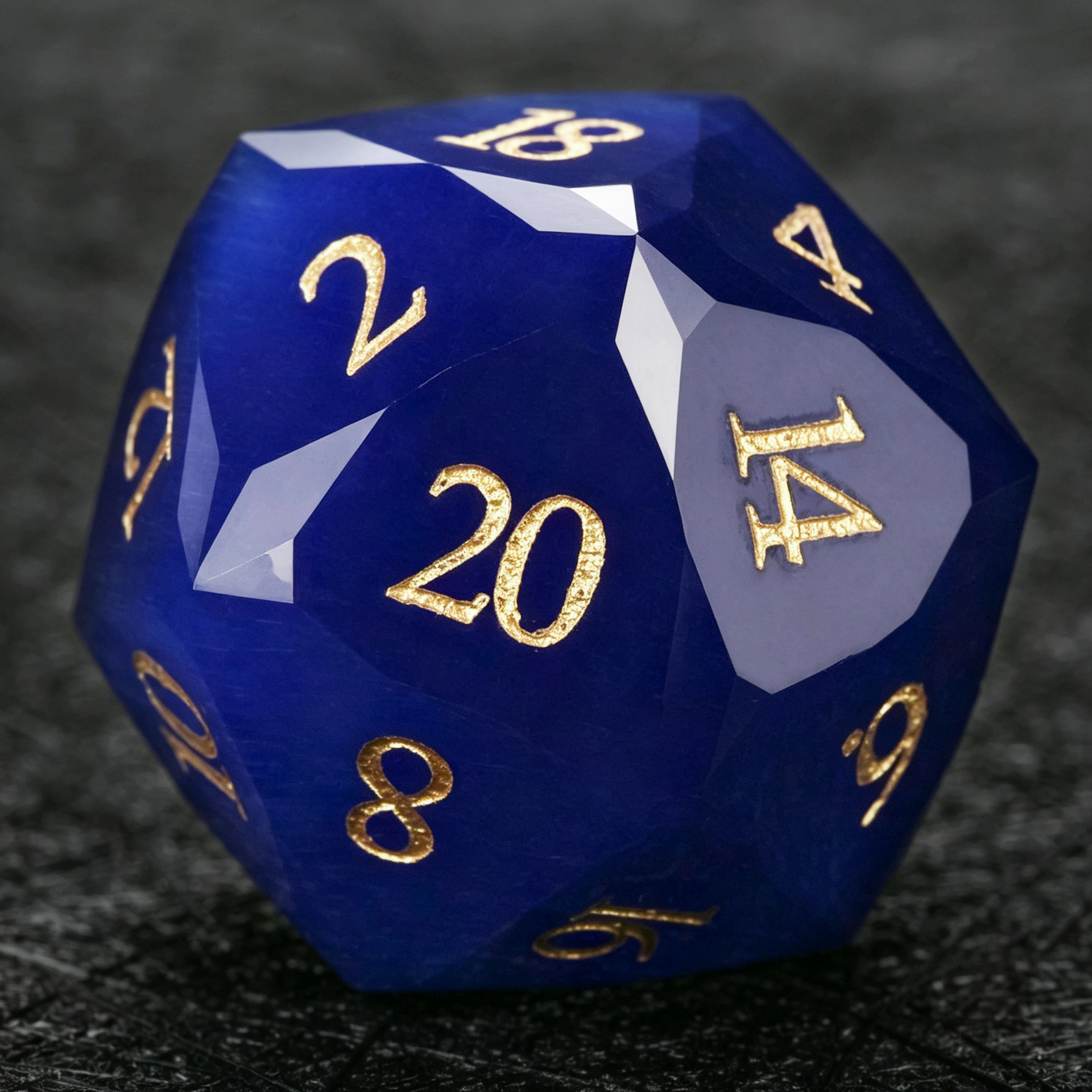 Custom Dice - Personalized DND Natural Gemstone Dice, Customizable Engraving of Fonts, Symbols, Logos