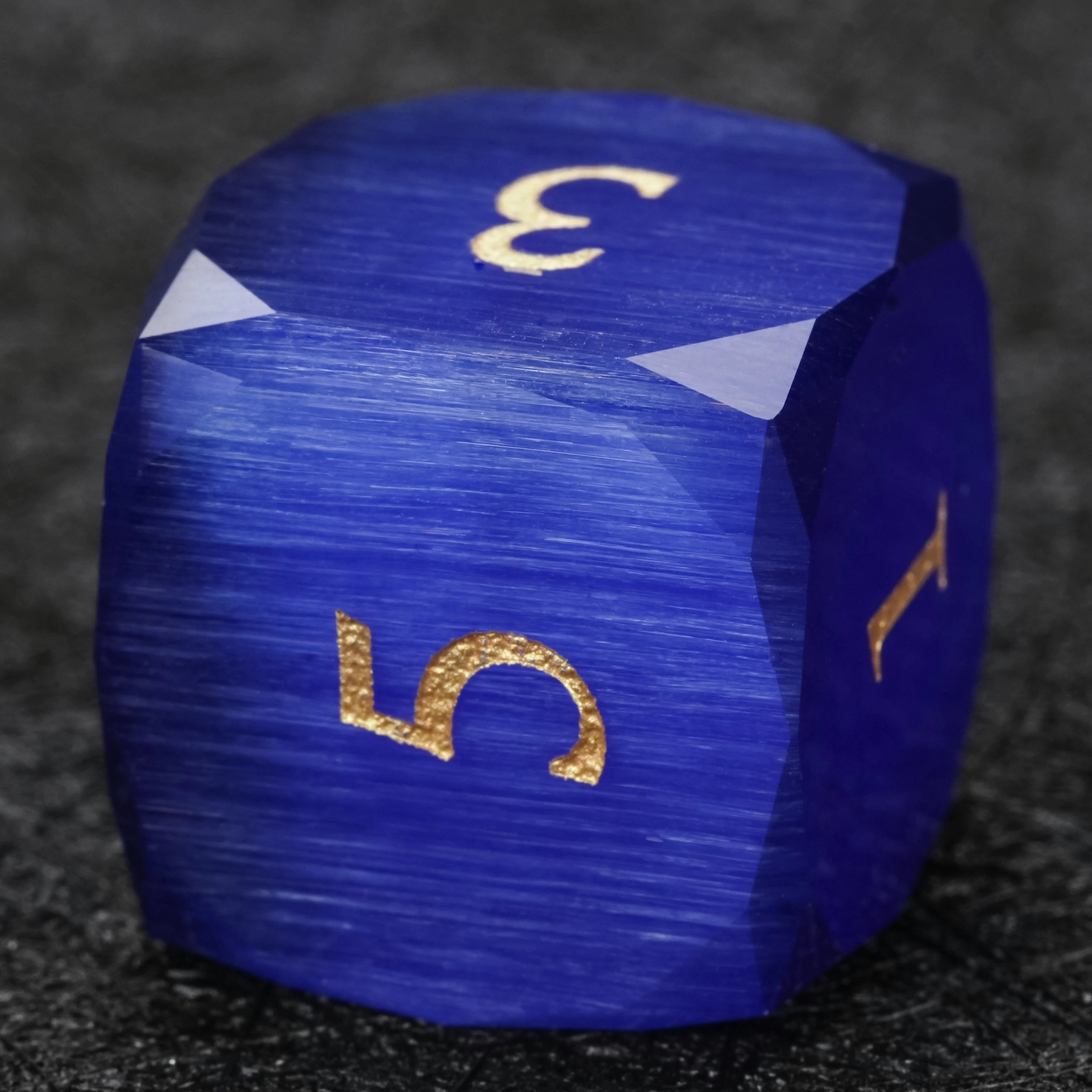 Custom Dice - Personalized DND Natural Gemstone Dice, Customizable Engraving of Fonts, Symbols, Logos