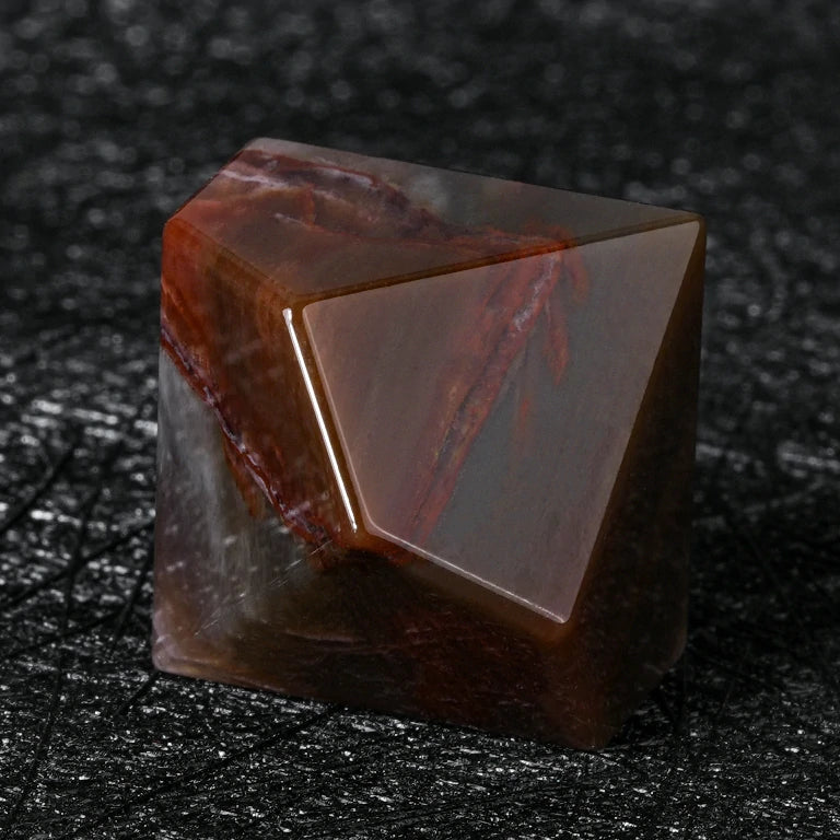 Custom Jade Birch Stone Dice Set