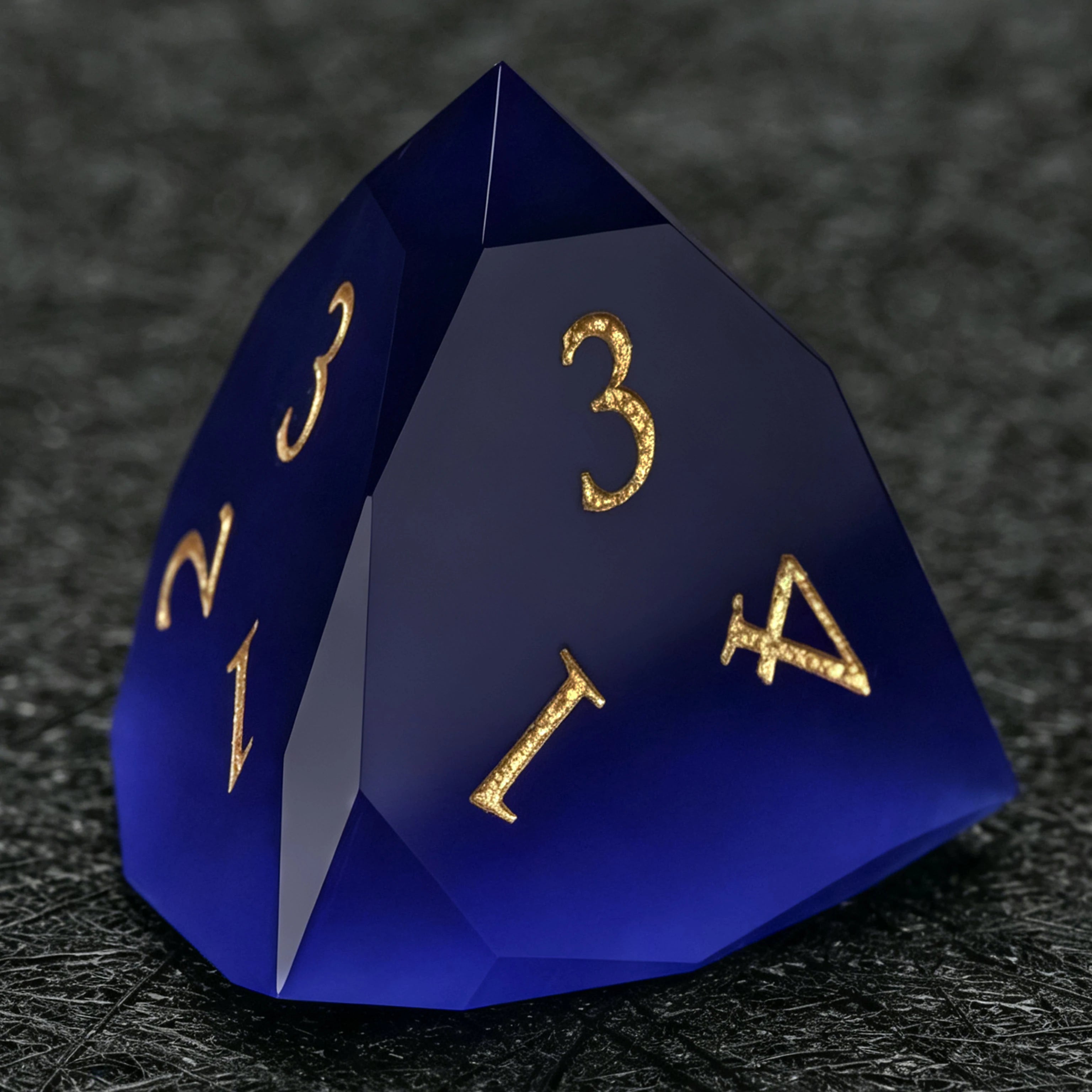 Royal Blue Cat's Eye Multi-Faceted Dice Set