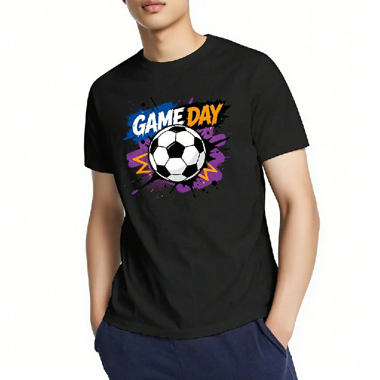 World Cup Football Printed Cotton Short-Sleeve T-Shirt