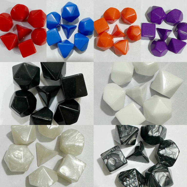 Customizable Acrylic Dice Sets – Engraved & Printed Designs, Text, Symbols & More