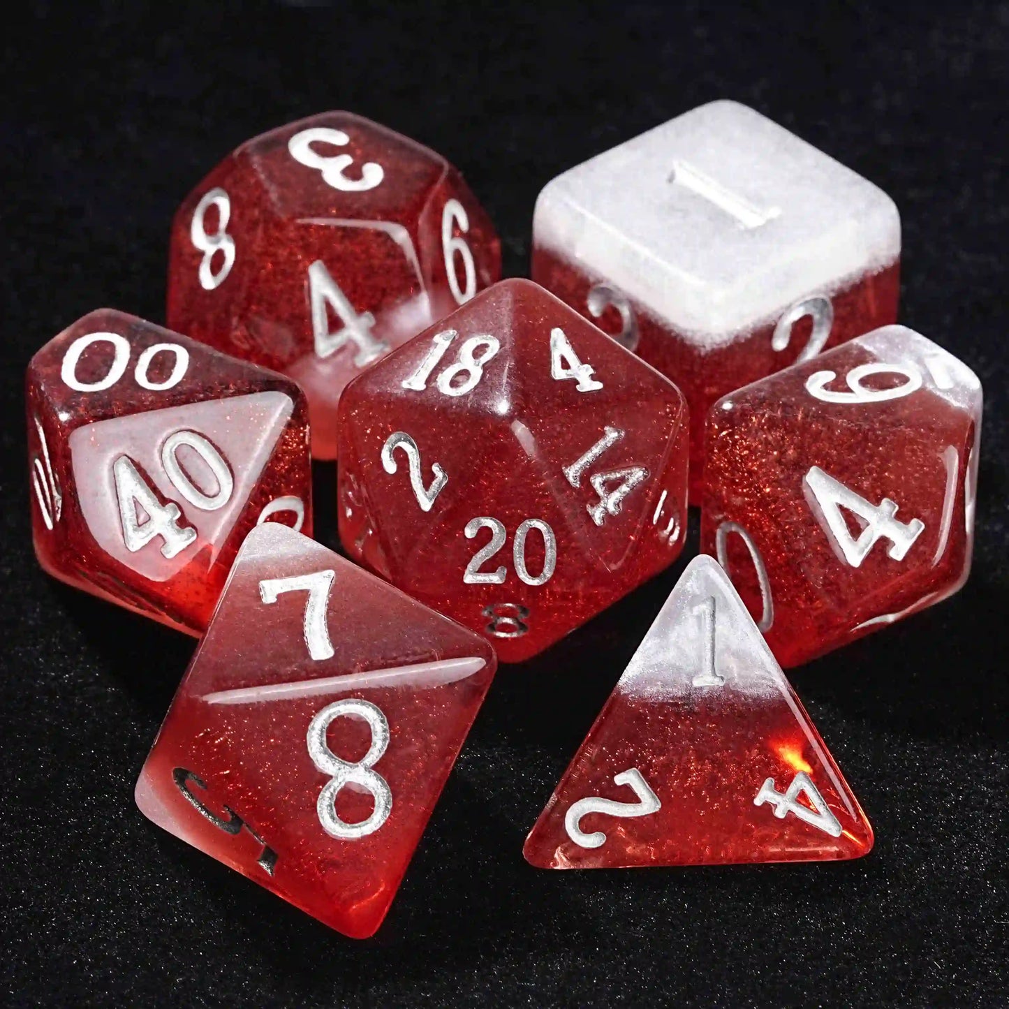 Tavern Brew Red Liquid Core Resin DND Dice Set | Bear Dice