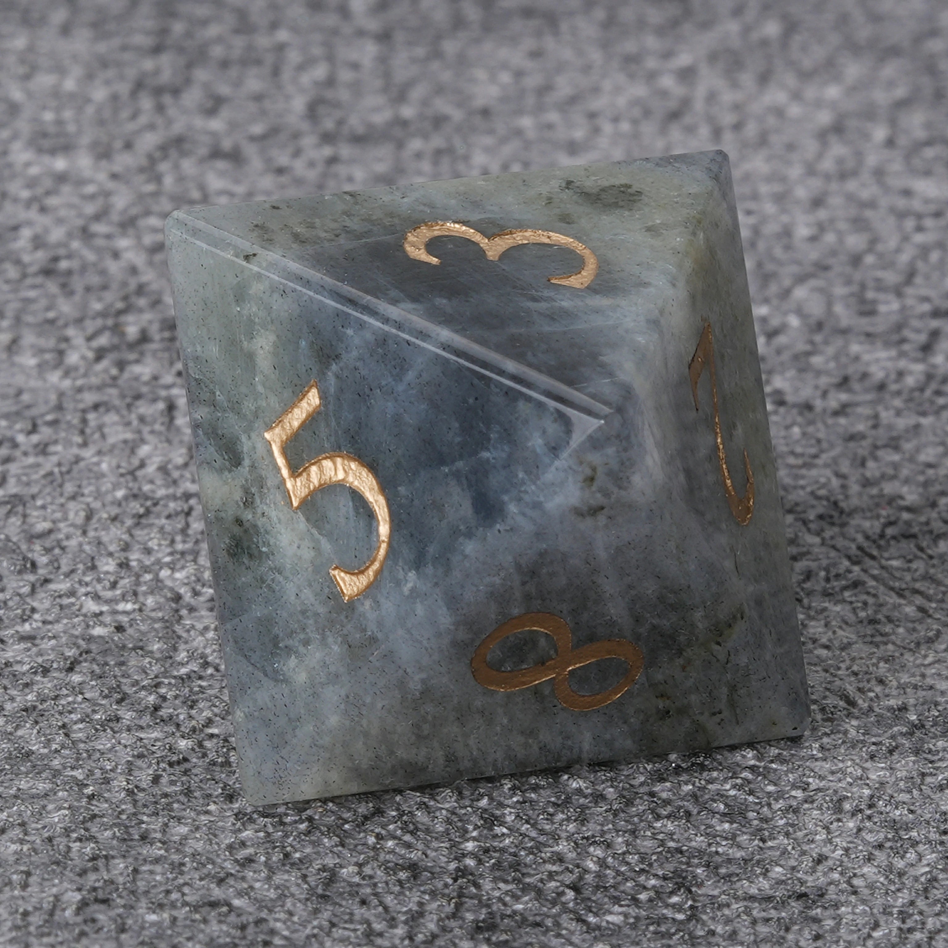 Grey Multi-Faceted Gemstone Dice