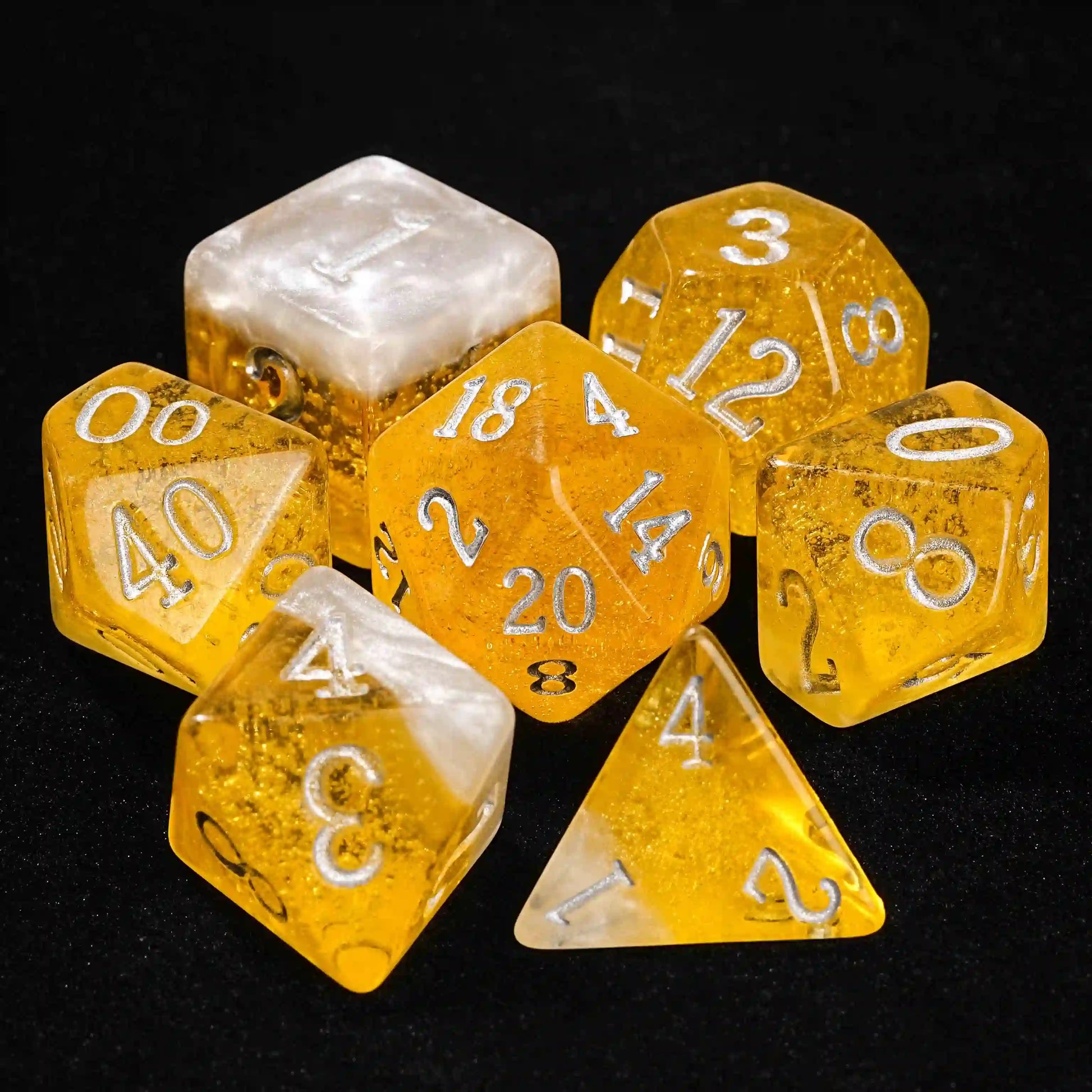 Budweiser Yellow Beer Resin Dice Set: Rolling for a Golden Happy Hour | Bear Dice