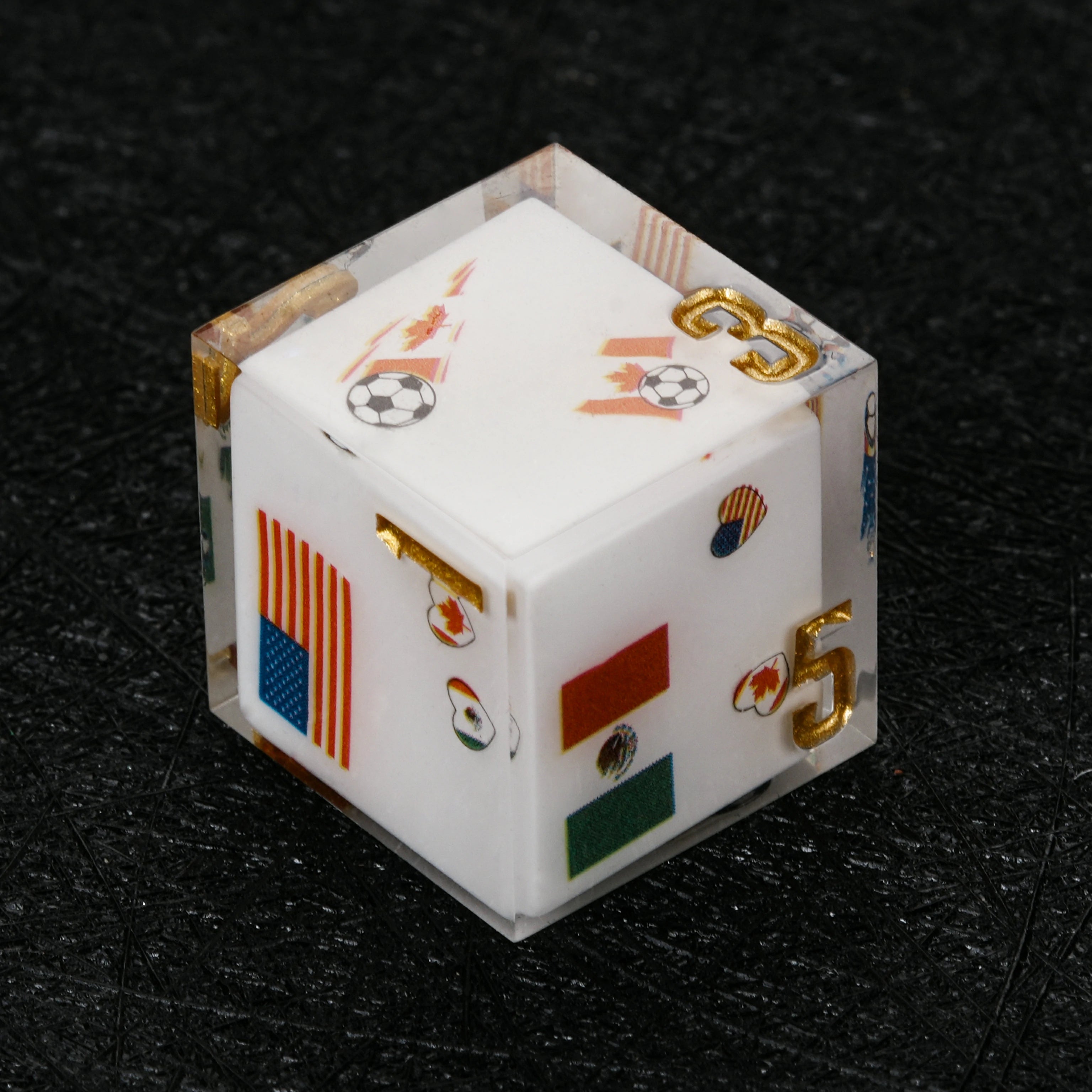 World Cup DND Resin Dice Set – USA Canada Mexico Kickstarter Edition