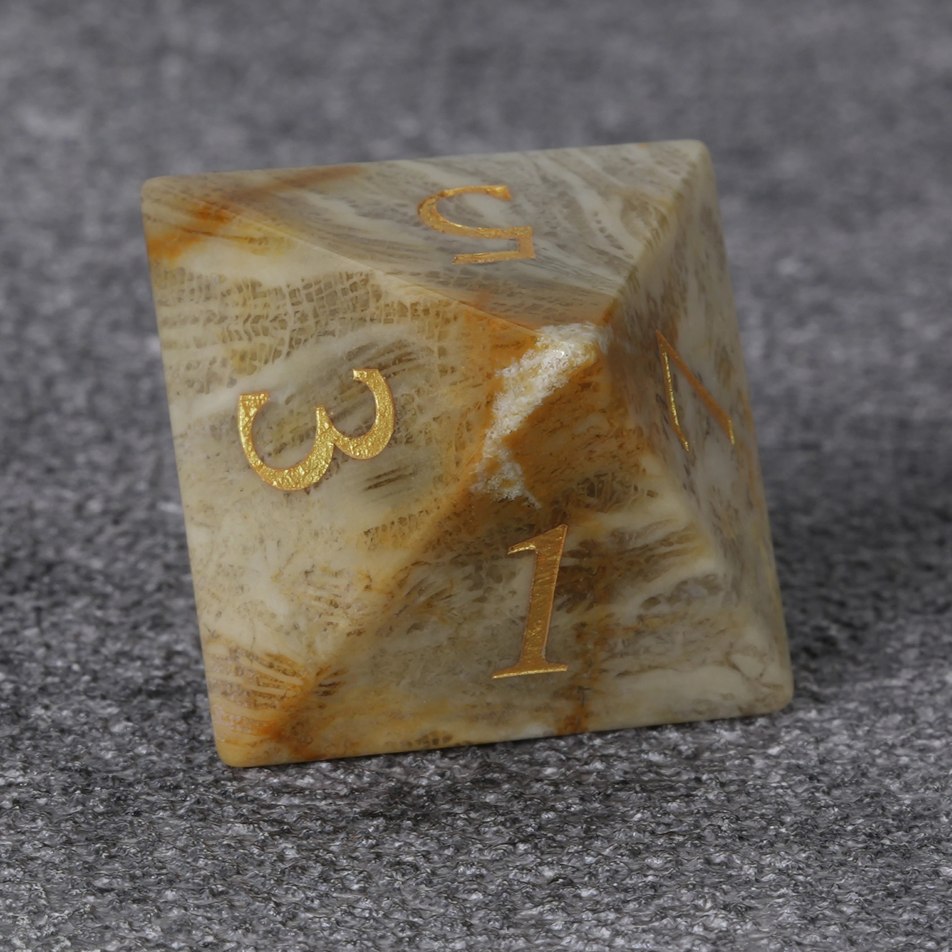 Chrysanthemum Stone DND Gemstone Dice Set