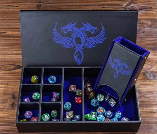 Dice Box Roler Portable DND Dice Tray Box & Dice Rolling Scroll Tray | Bear Dice