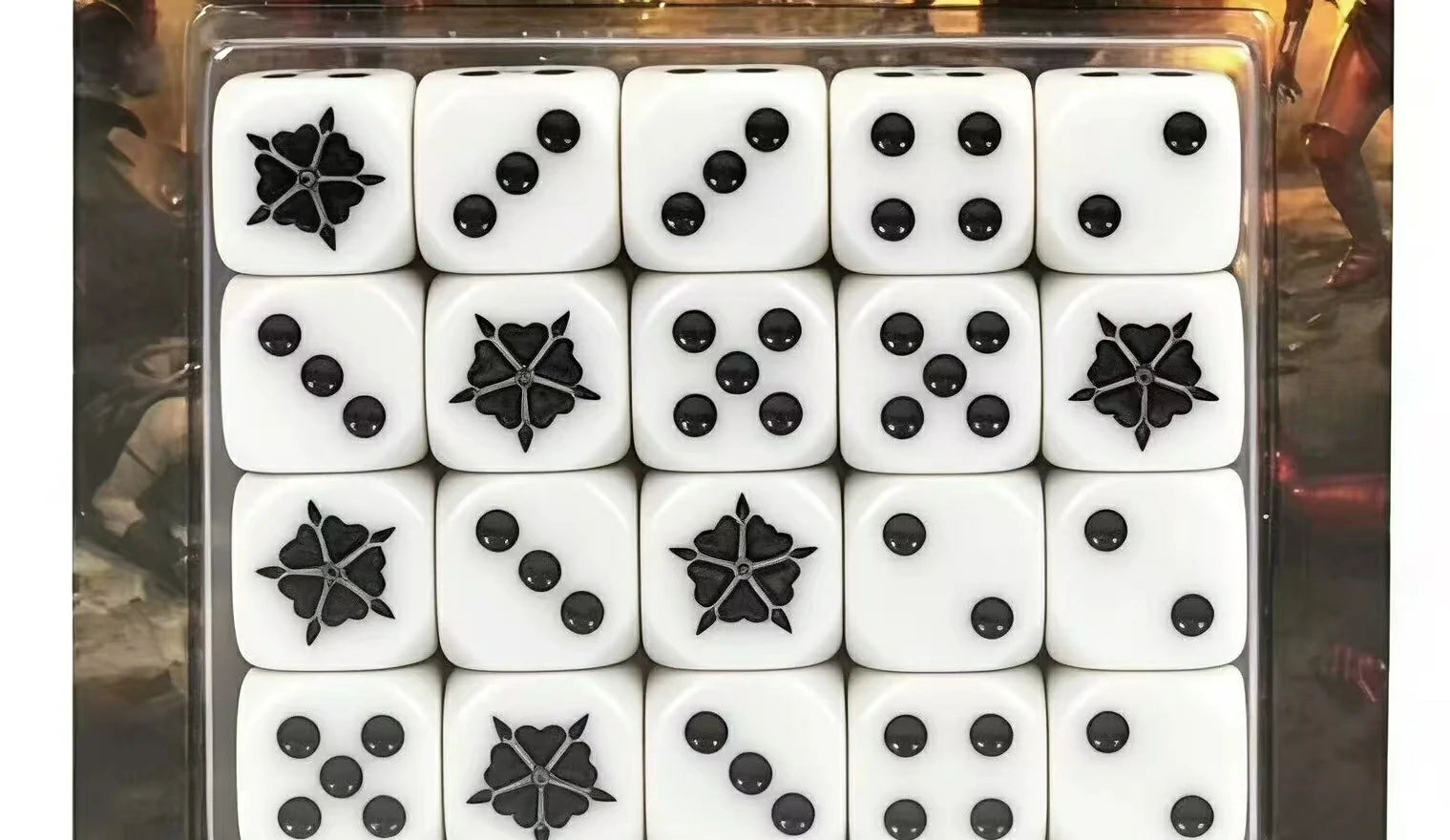 Warhammer 40K Sisters of Battle D6 Dice – Rose White Acrylic