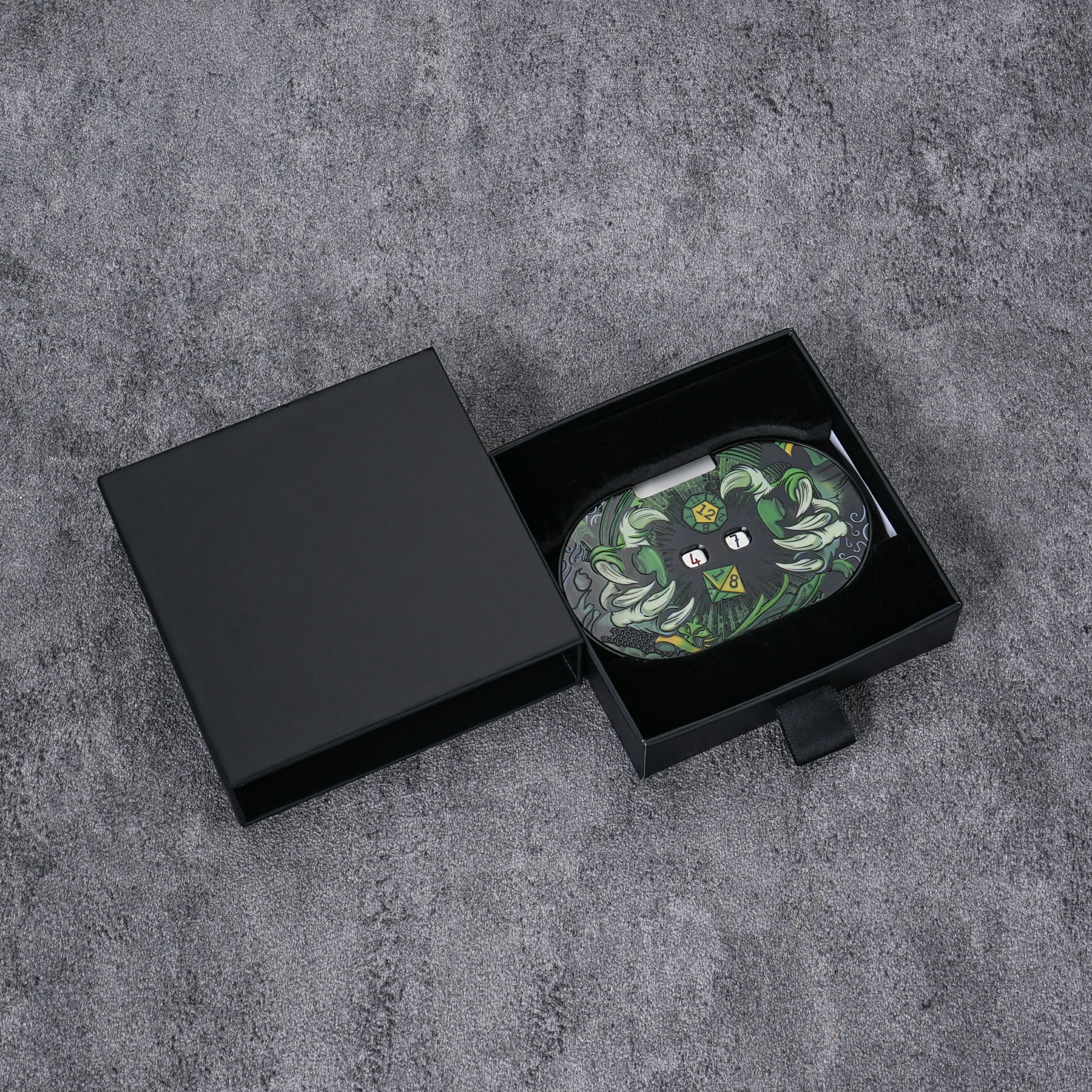 Wild Druid Green Claw Metal Spinner Dice