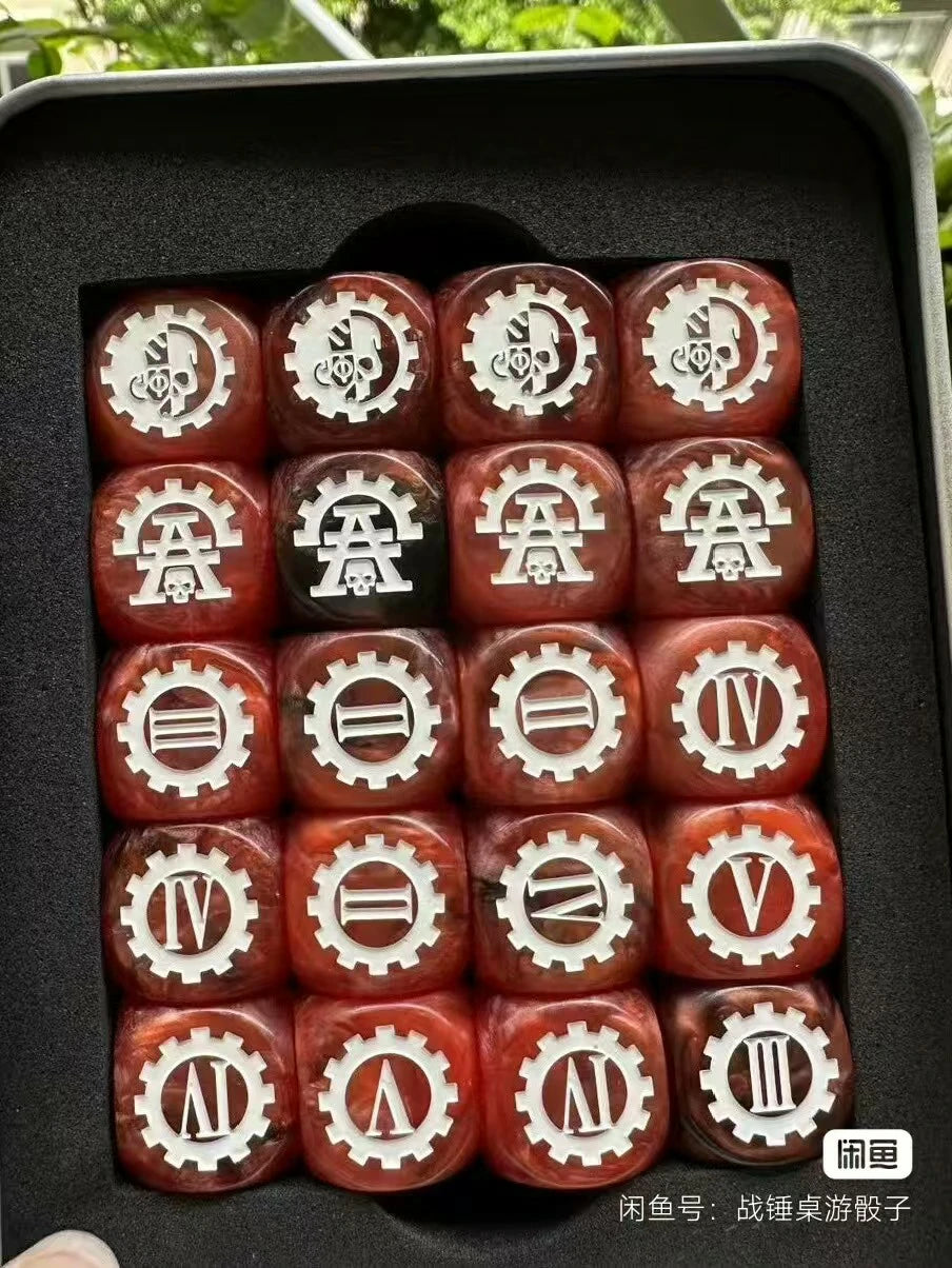 Warhammer 40K Adeptus Mechanicus D6 Dice with Roman Numerals