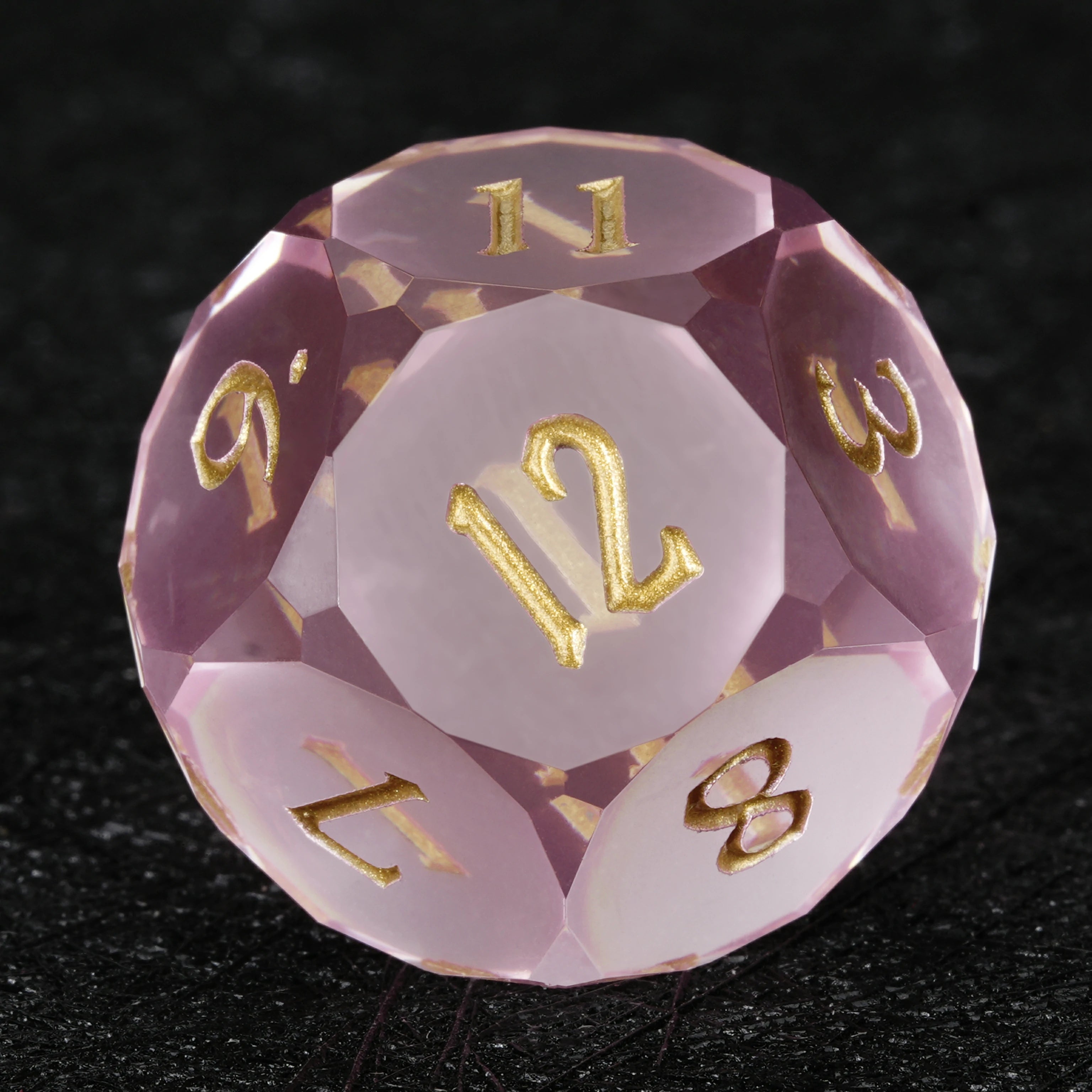 Light Pink Transparent Resin DND Dice Set – 7-Piece RPG Polyhedral Dice
