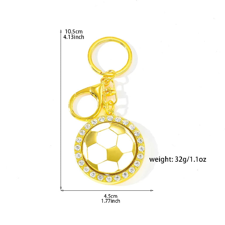Rotatable World Cup 45mm Football Keychain Pendant
