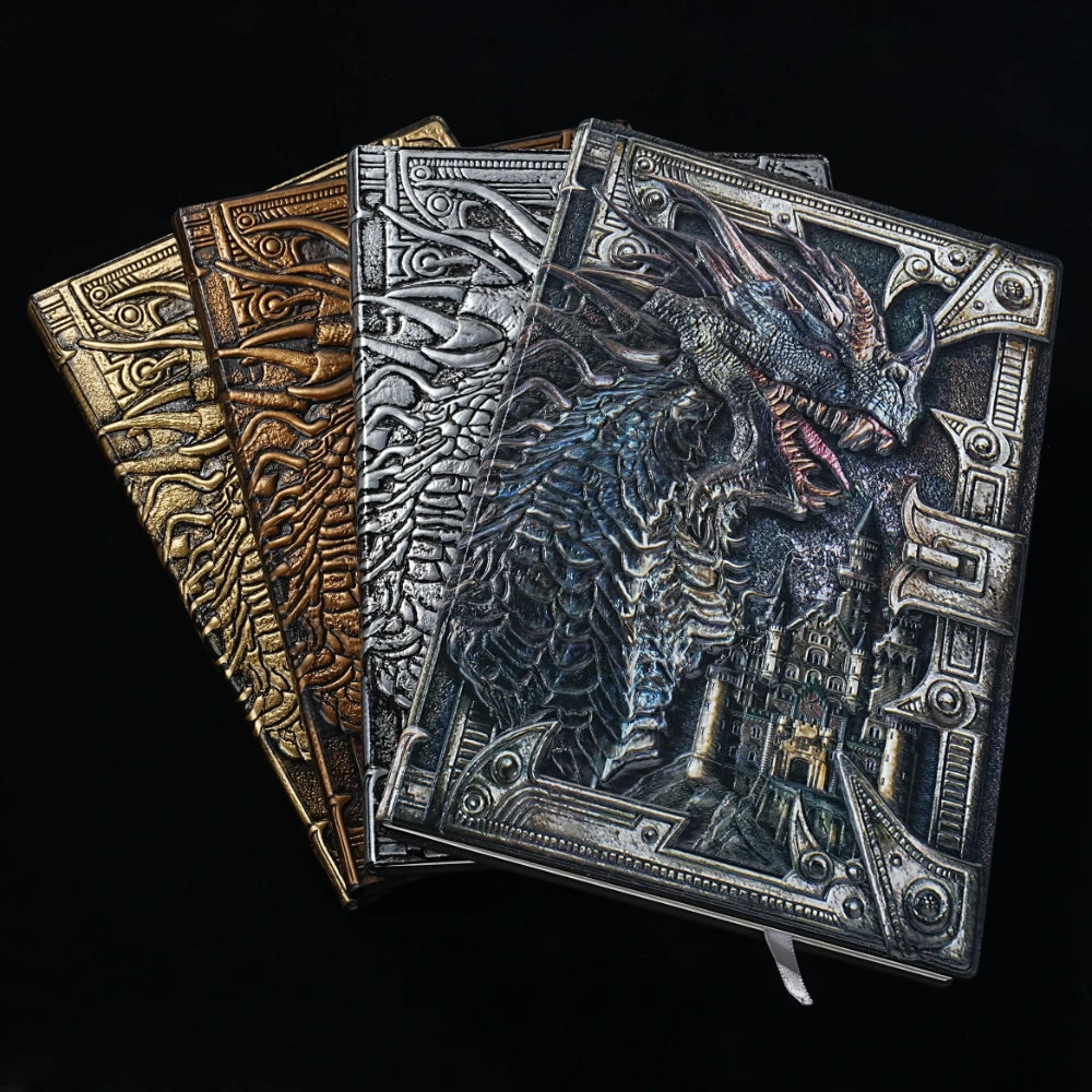 Dungeon Master Grimoire - 3D Embossed Dragon Faux Leather D&D Journal