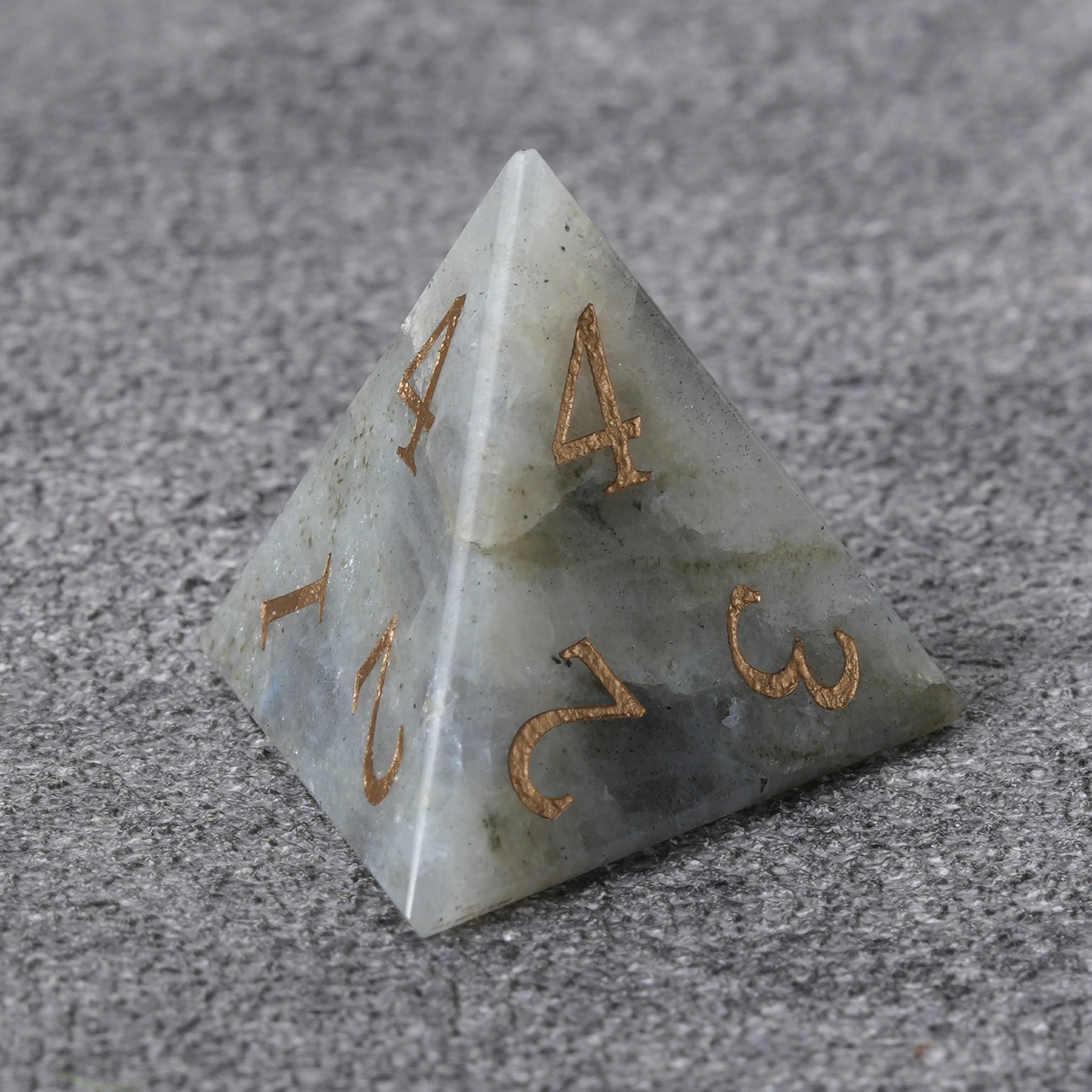 Grey Multi-Faceted Gemstone Dice