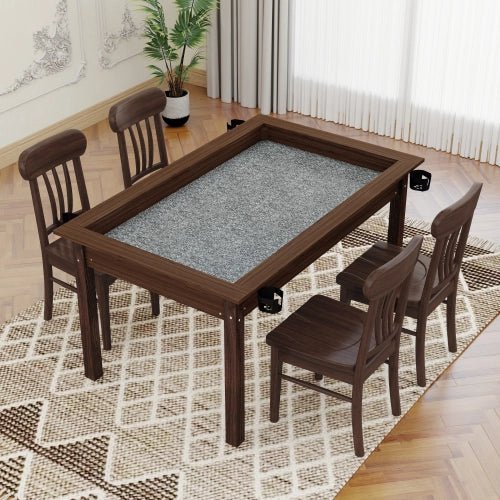 63 - inch x 40 - inch game table with removable tabletop, in vintage brown - Bear Dice