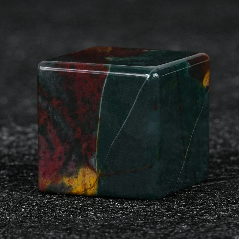 Custom Indian Agate D6 Dice | Personalized Engraved Text, Logo & Numbers
