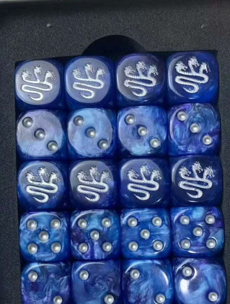 Warhammer 40K Alpha Legion Blue Acrylic D6 Dice | Tabletop RPG Gaming Dice