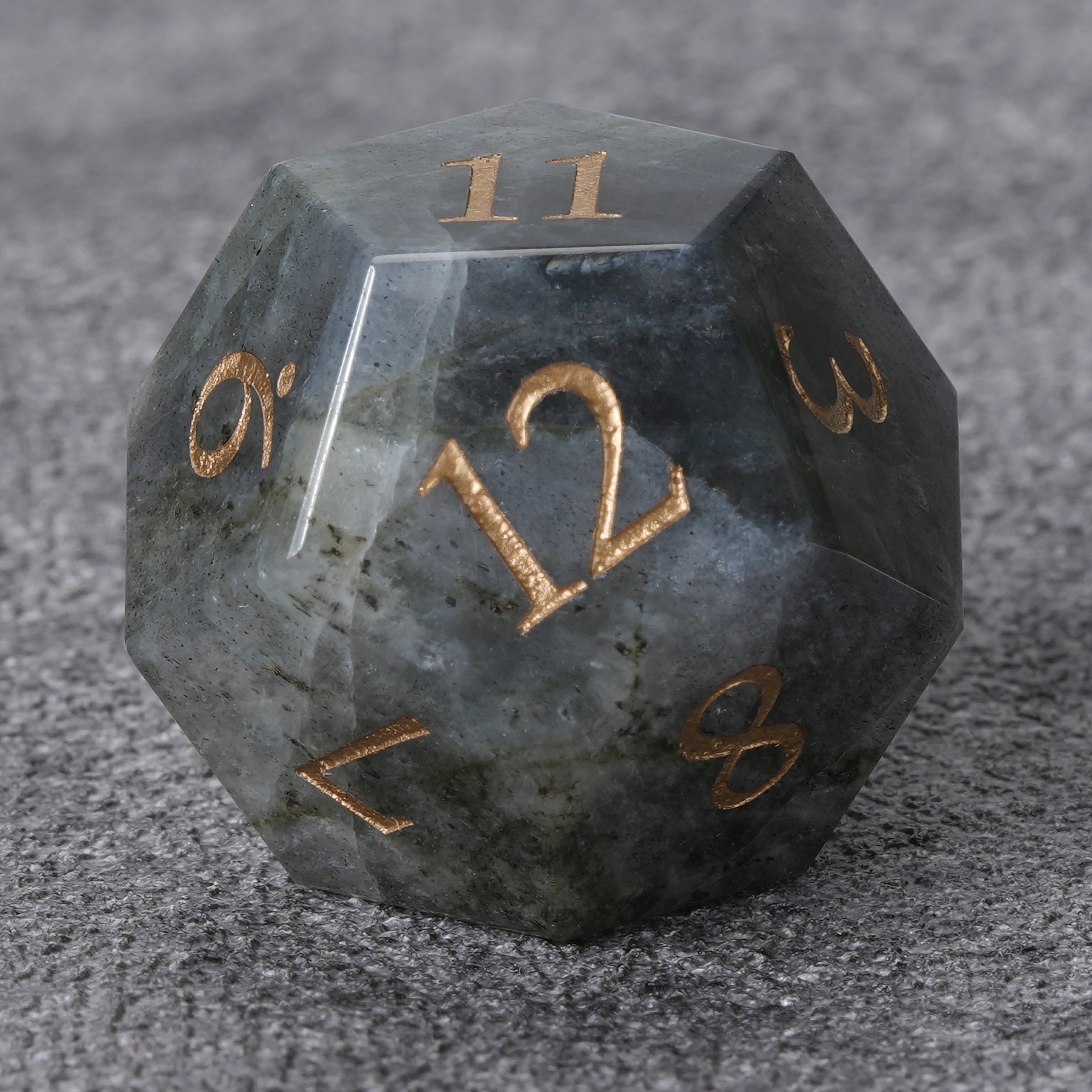 Grey Multi-Faceted Gemstone Dice