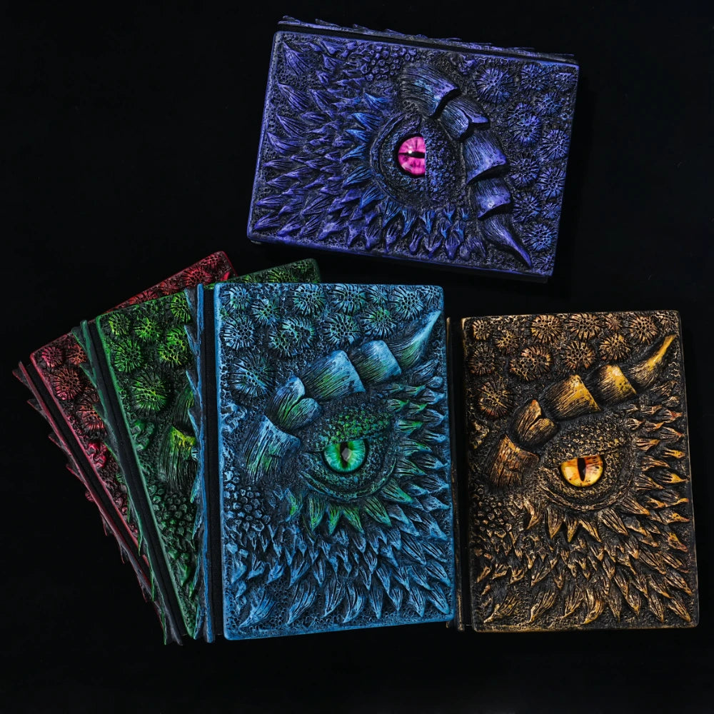 3D Embossed DND Dragon Theme Retro DM Diary