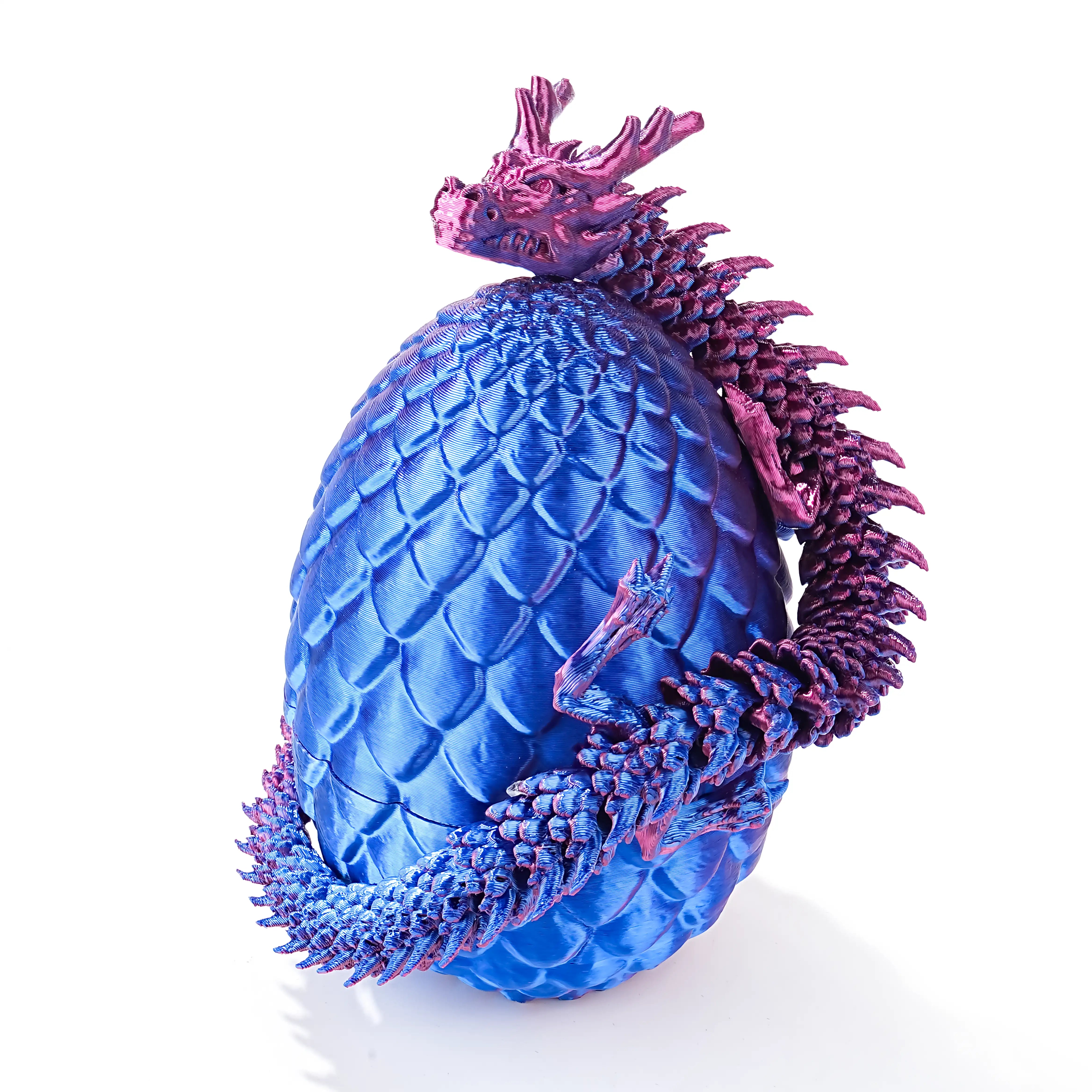 Unique 3D Printed Dragon Egg Acrylic Dice Set - DND Desktop Essentials