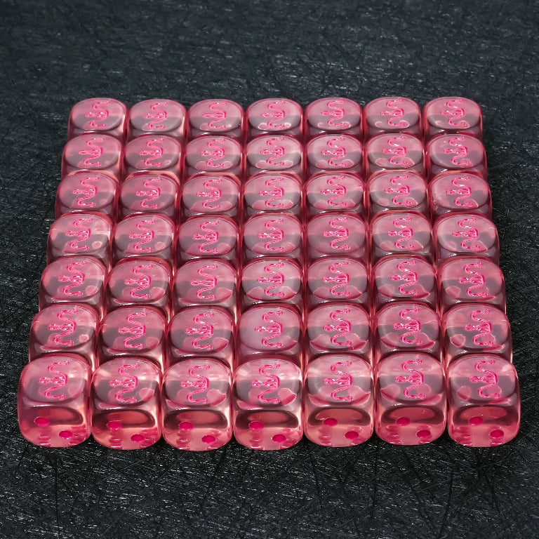 Customized logo D6 dice engraved pattern acrylic dice
