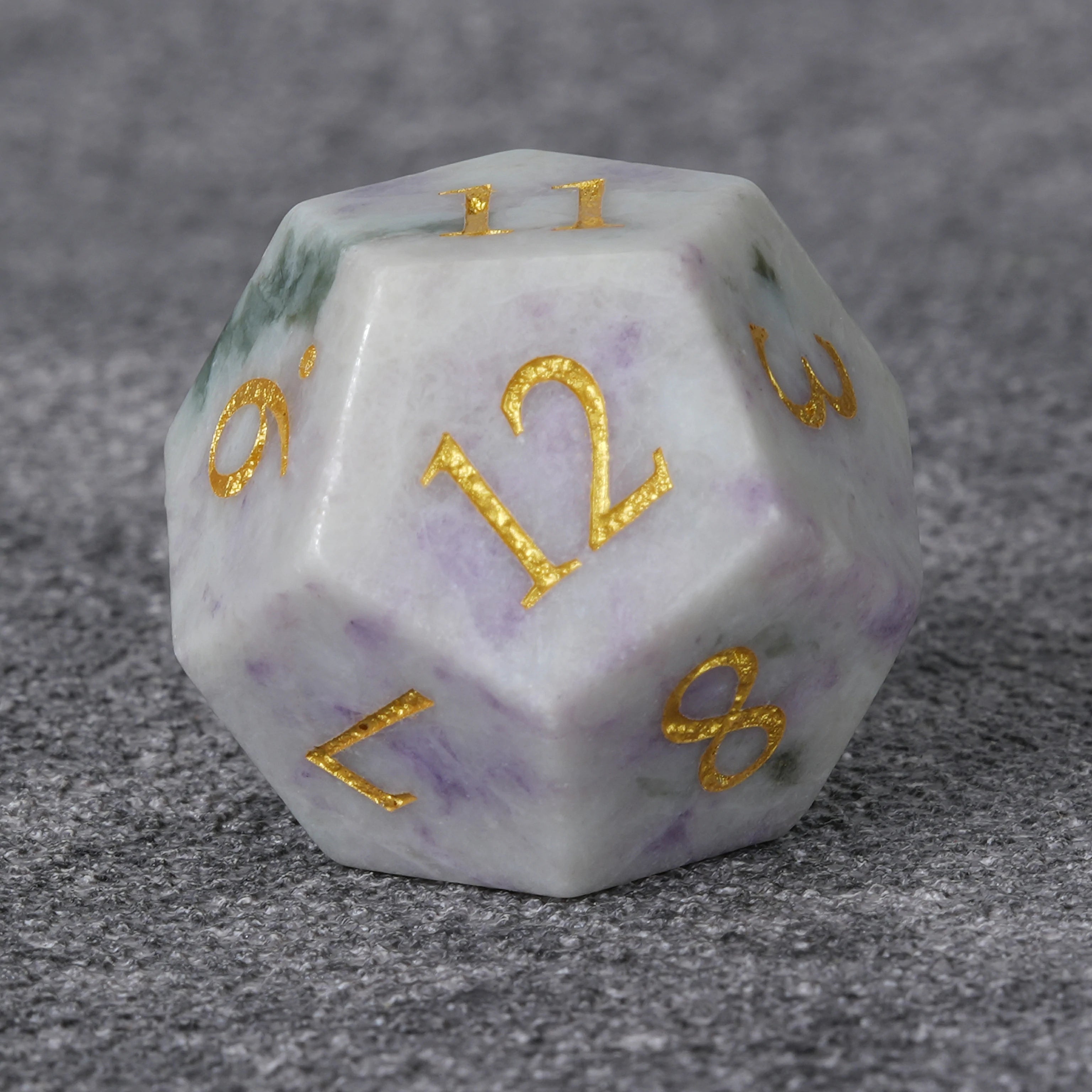 Blue-and-White Multi-Faceted DND Gemstone Dice Set