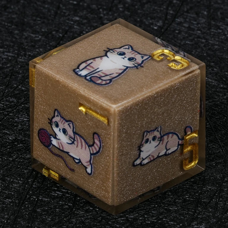 Kickstarter Dice — British Shorthair Polyhedral DND Resin Dice Set