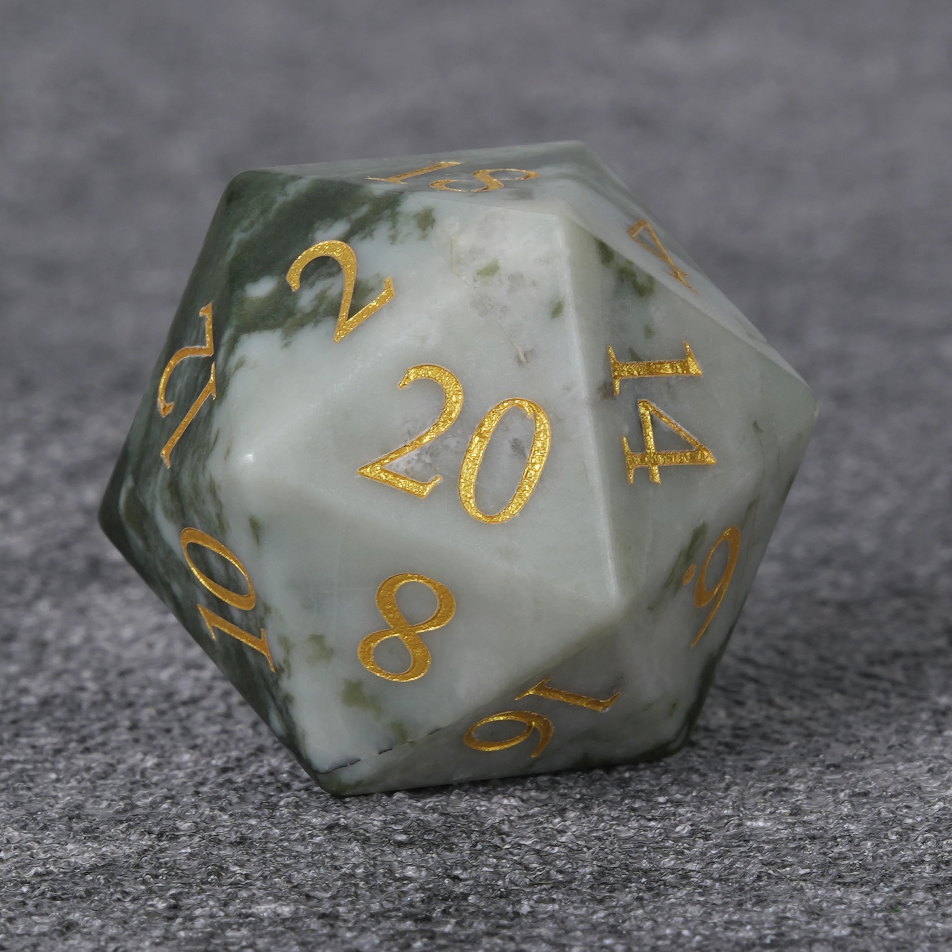 Blue-and-White Multi-Faceted DND Gemstone Dice Set