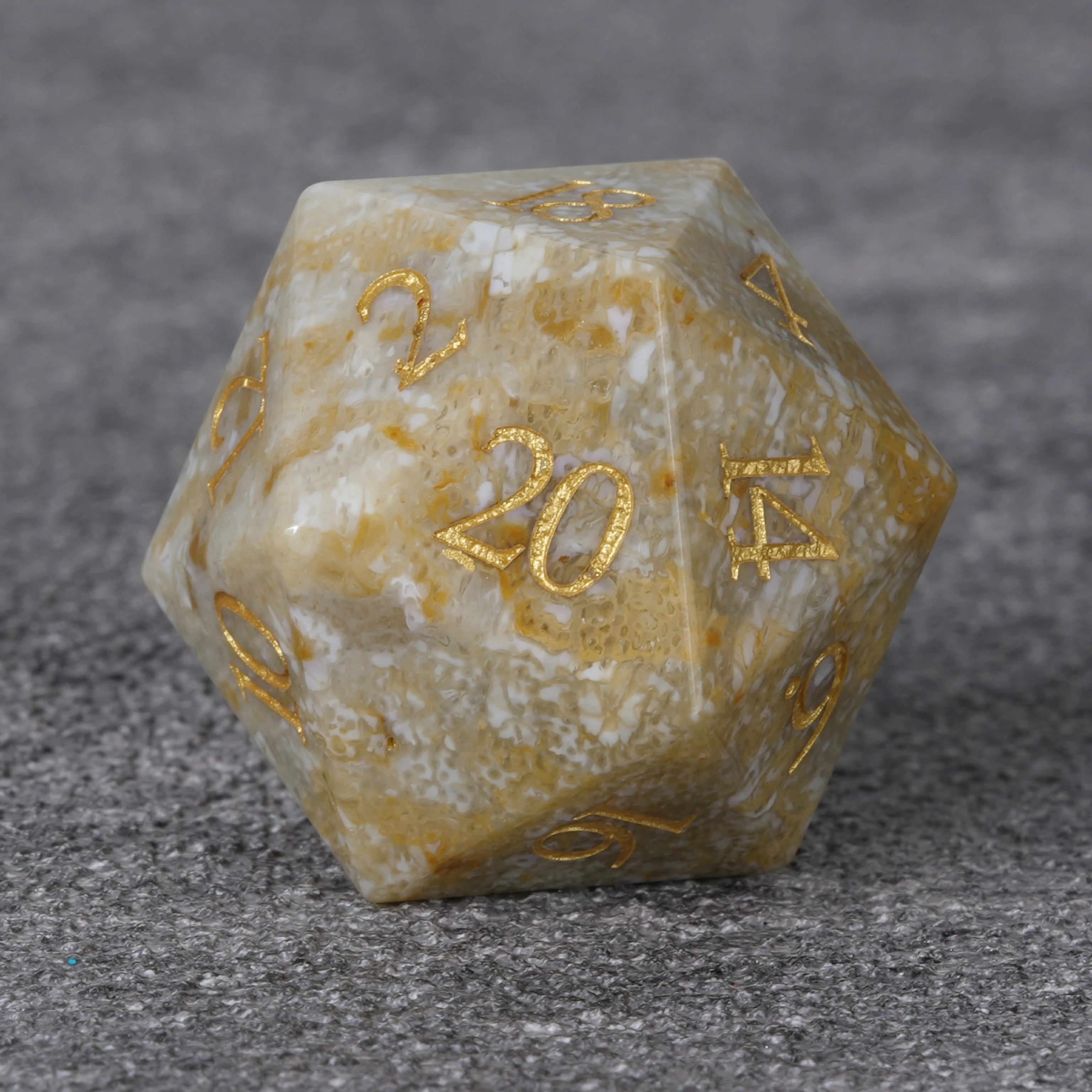 Chrysanthemum Stone DND Gemstone Dice Set
