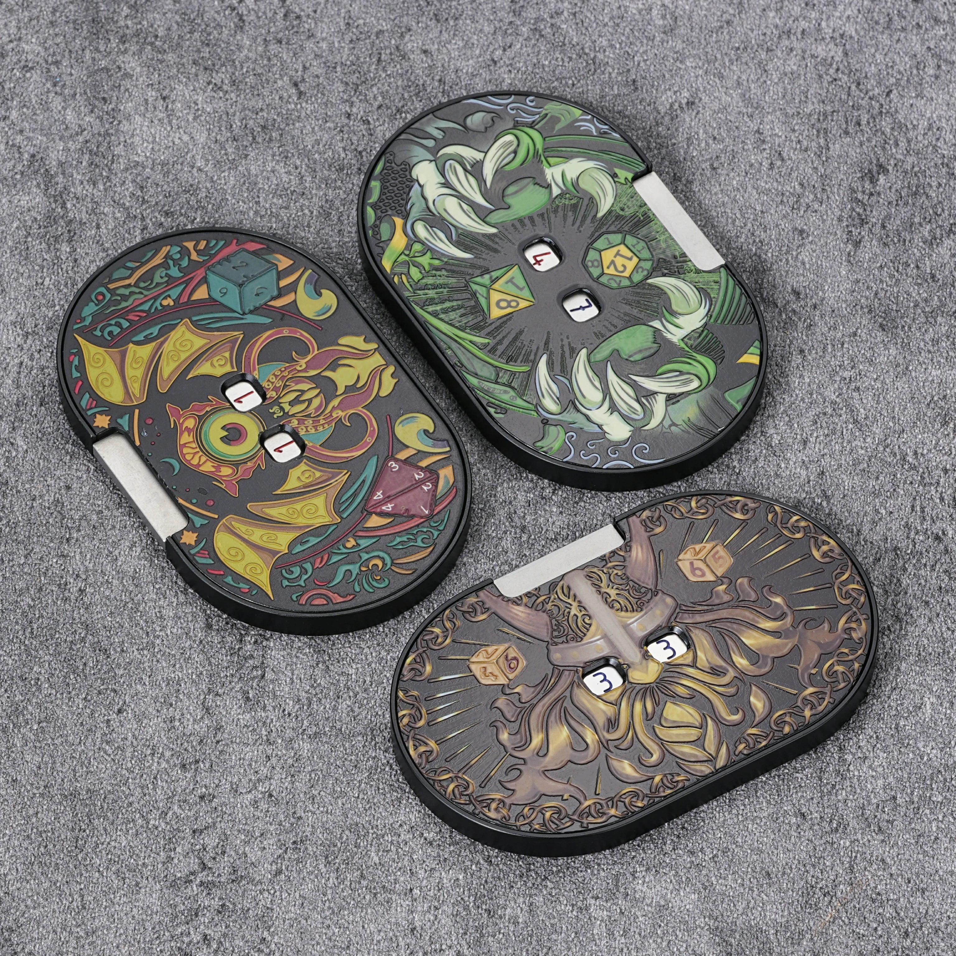 Dwarf Horned-Helmet Warrior Metal Spinner Dice | Premium RPG Dice for D&D