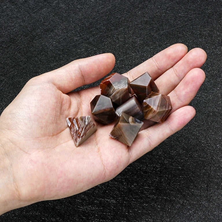 Custom Jade Birch Stone Dice Set